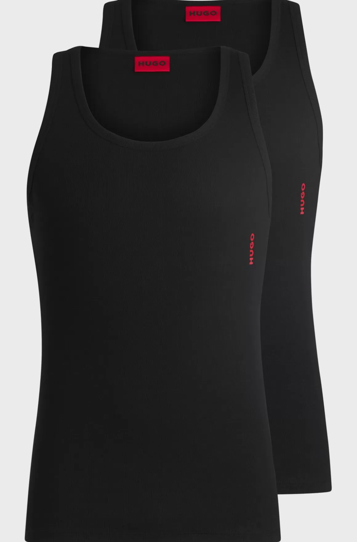HUGO BOSS Pakke Med To Toppe I Bomuld Med Stræk Og Logoprint