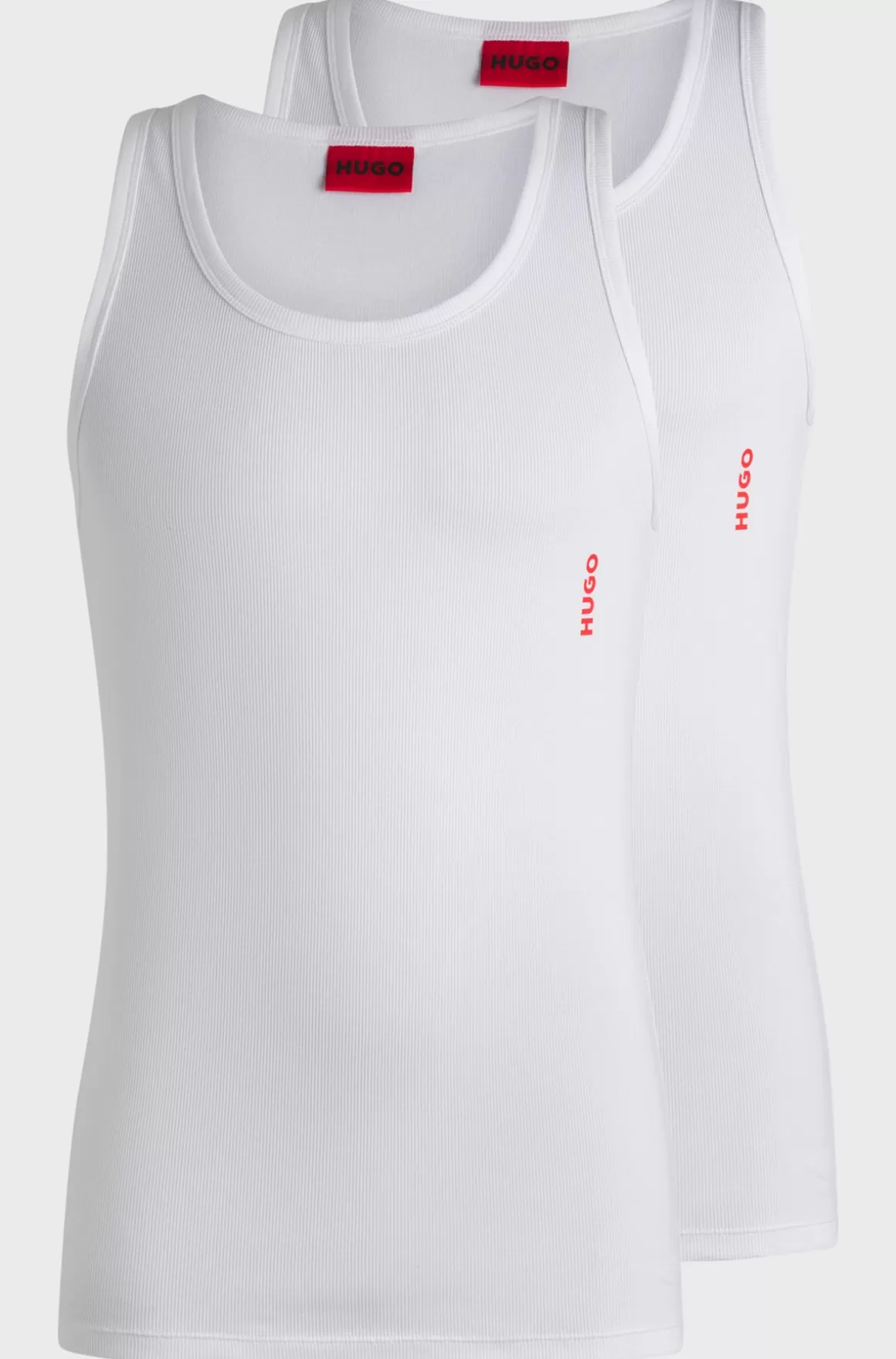 HUGO BOSS Pakke Med To Toppe I Bomuld Med Stræk Og Logoprint