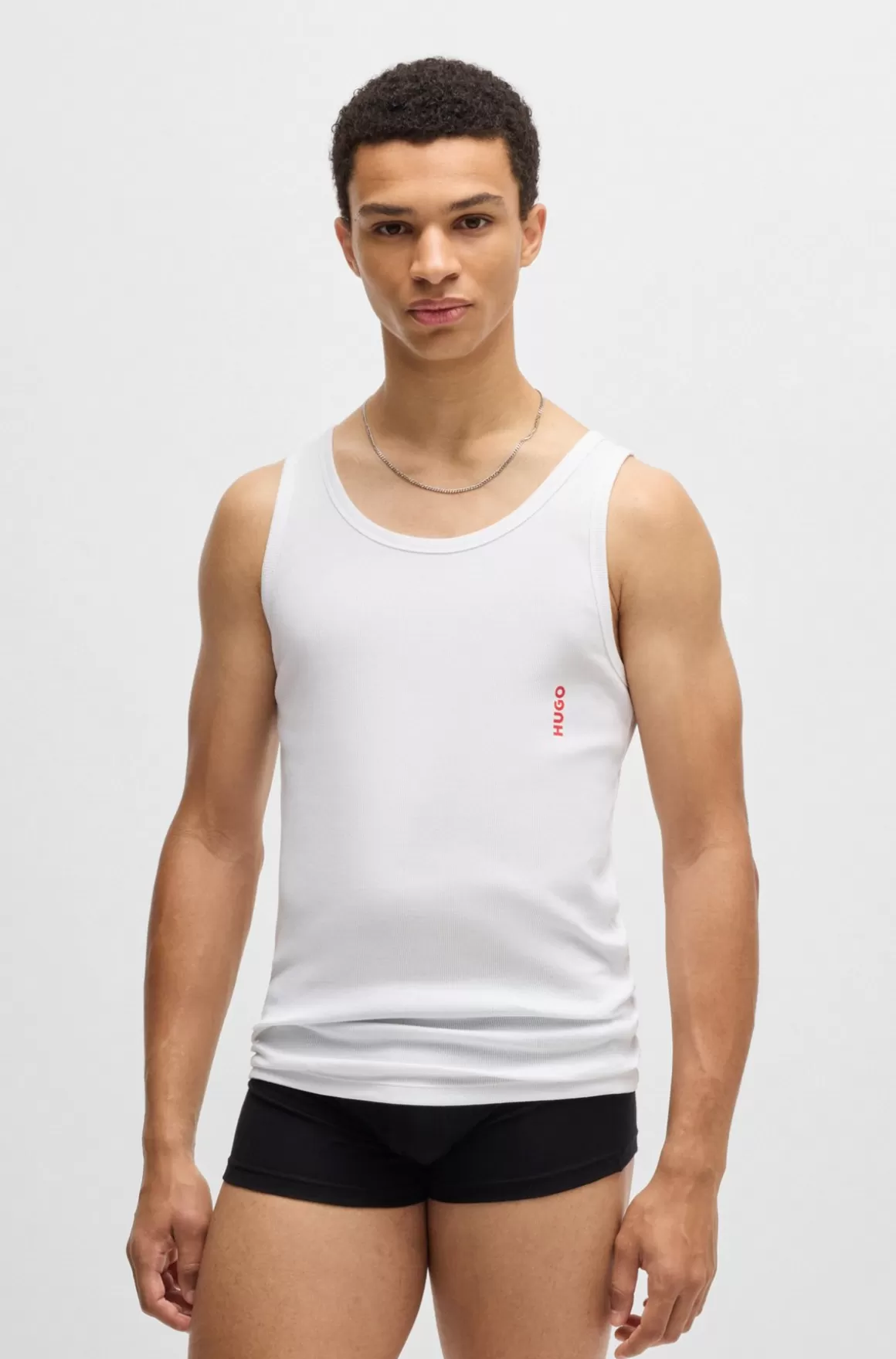HUGO BOSS Pakke Med To Toppe I Bomuld Med Stræk Og Logoprint