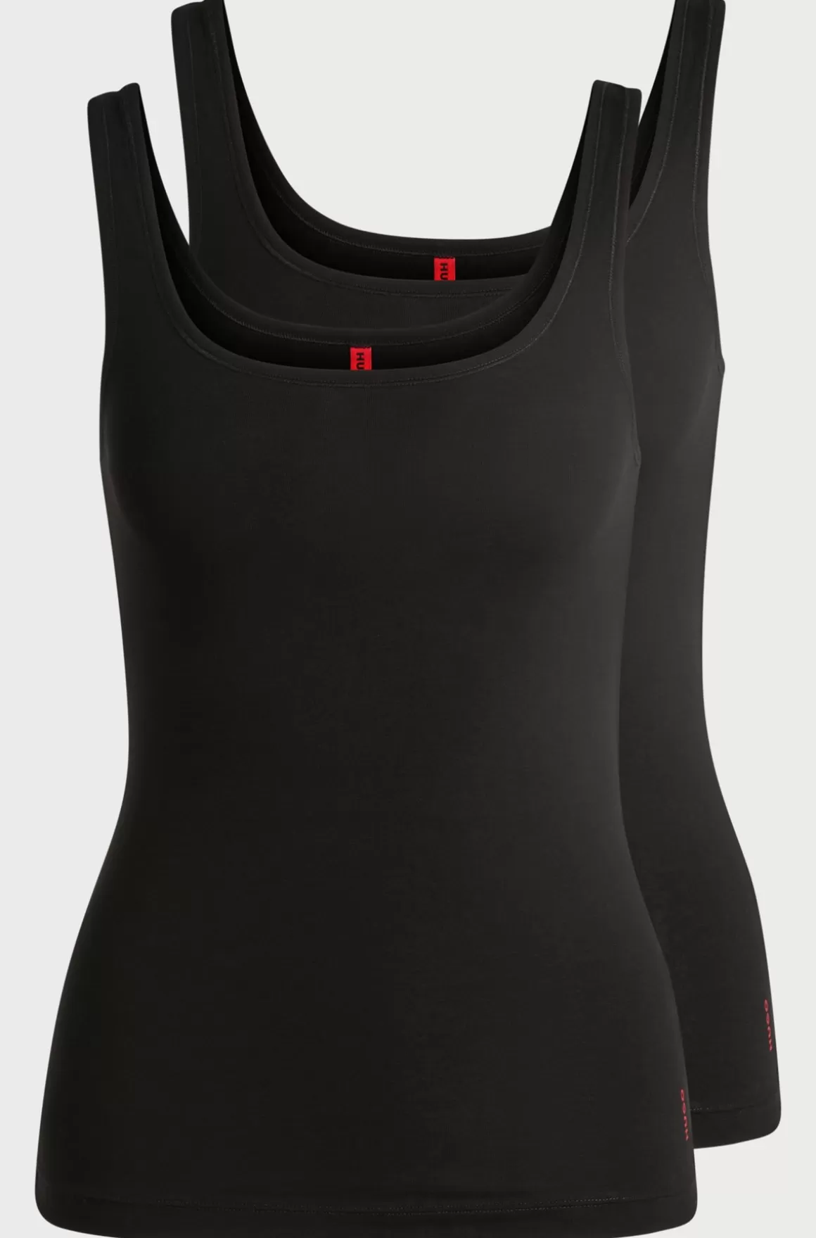 HUGO BOSS Pakke Med To Toppe I Bomuld Med Stræk Og Logoprint