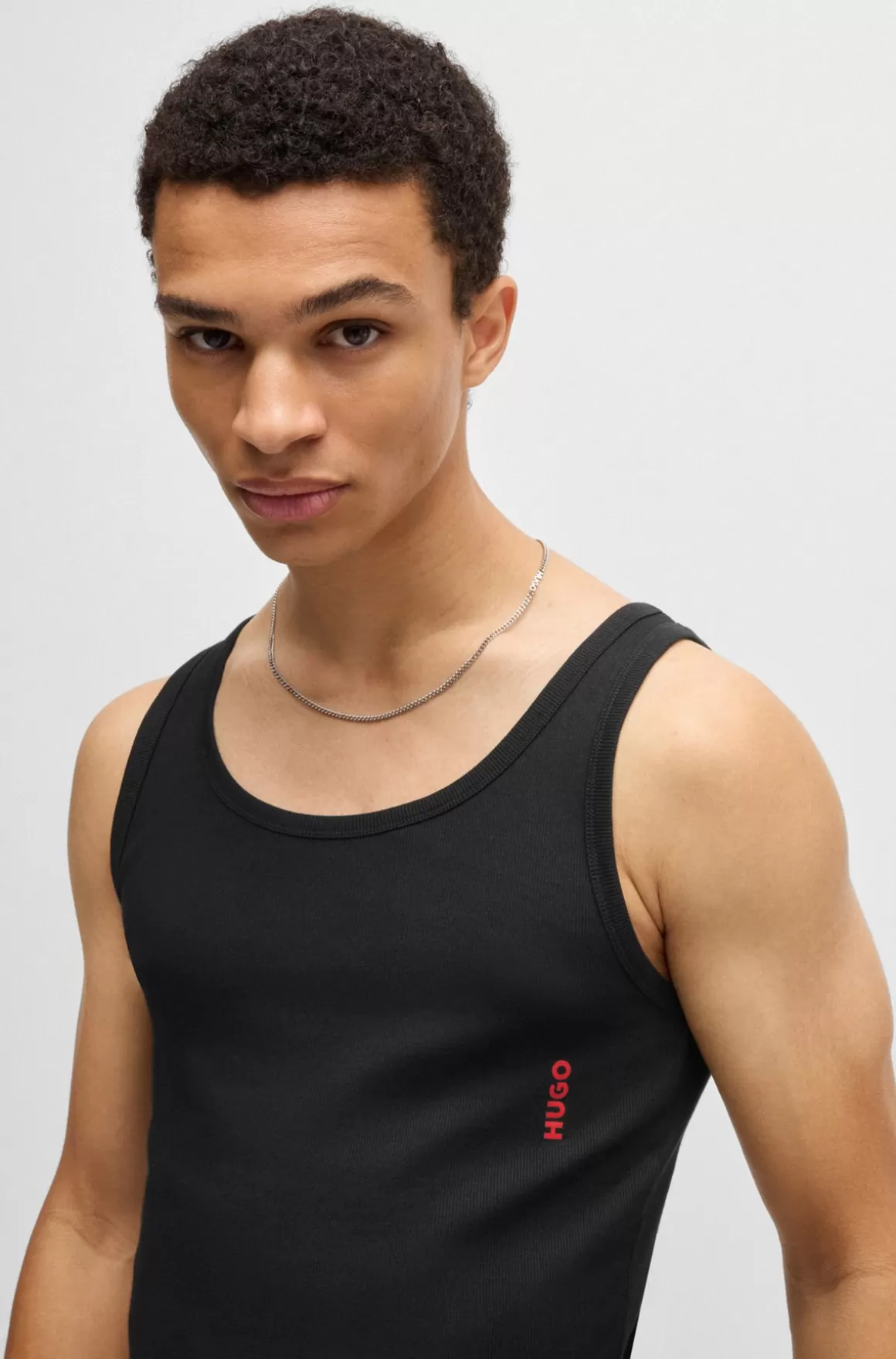 HUGO BOSS Pakke Med To Toppe I Bomuld Med Stræk Og Logoprint