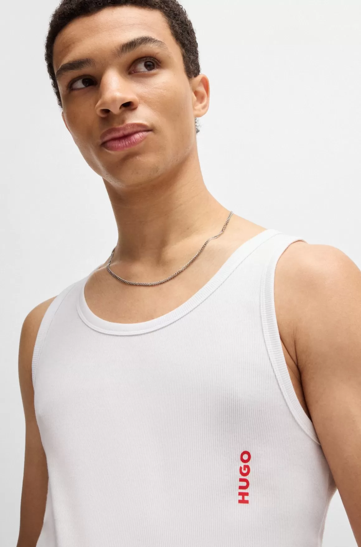 HUGO BOSS Pakke Med To Toppe I Bomuld Med Stræk Og Logoprint