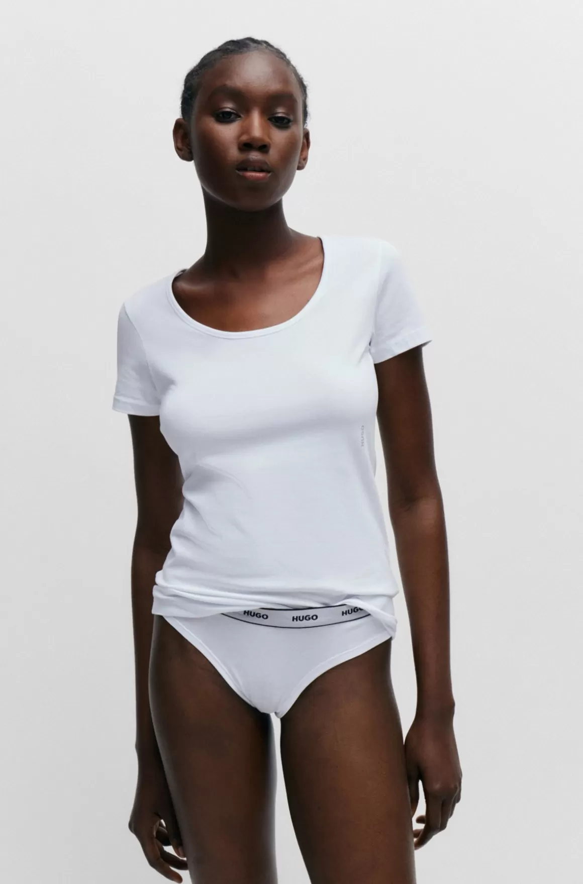 HUGO BOSS Pakke Med To T-shirts I Bomuld Med Stræk Og Logo