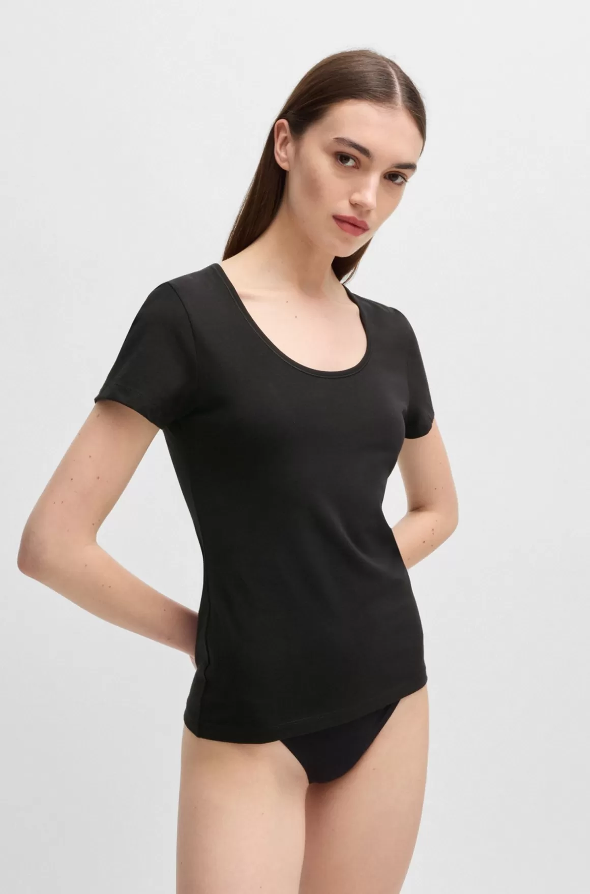 HUGO BOSS Pakke Med To T-shirts I Bomuld Med Stræk Og Logo