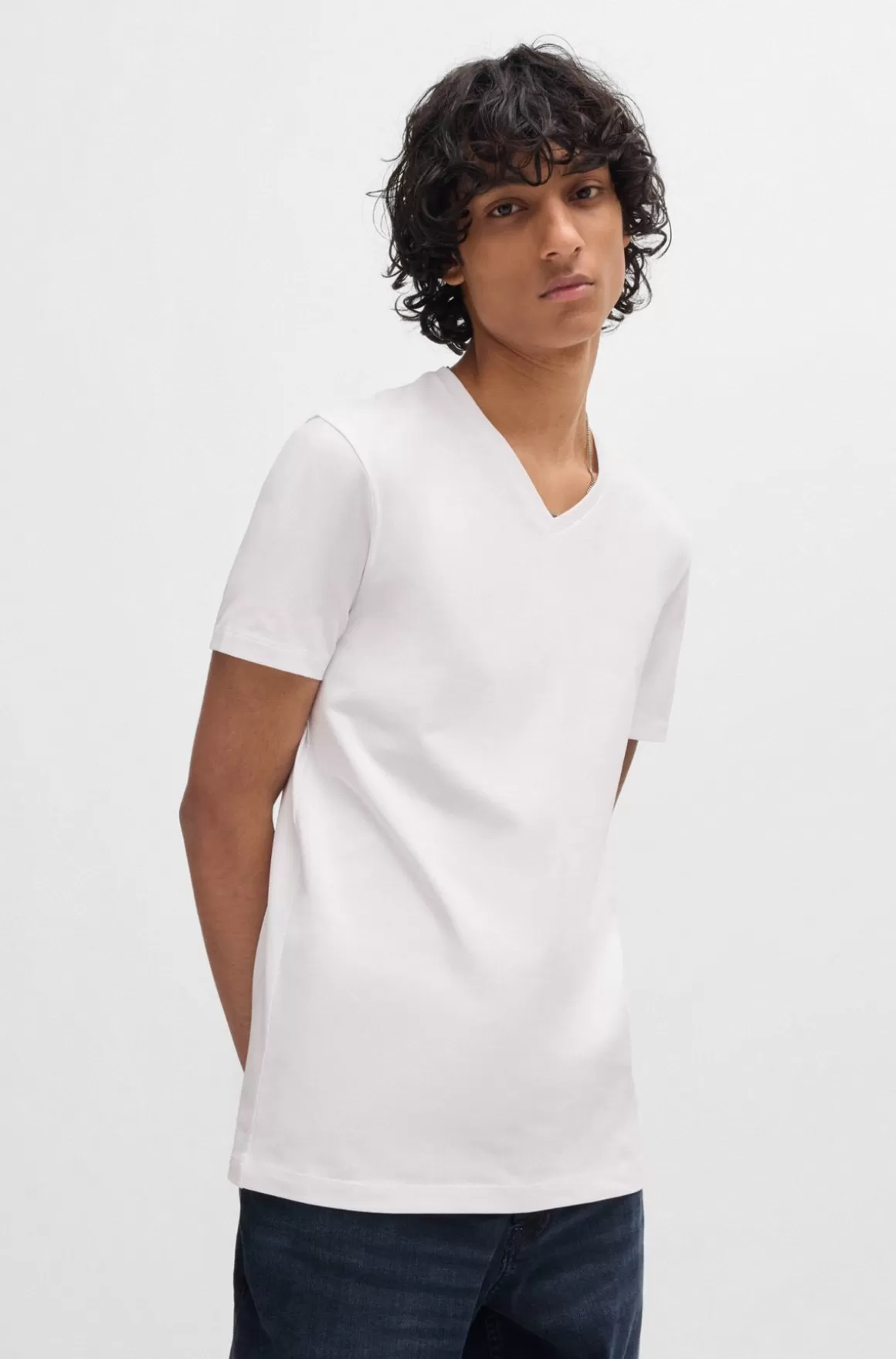 HUGO BOSS Pakke Med To T-shirts Med V-hals I Bomuld Med Stræk