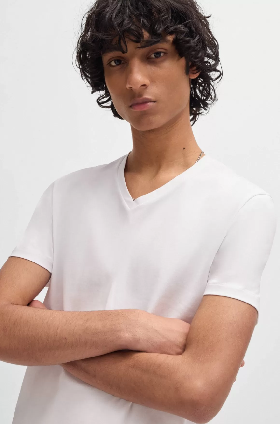 HUGO BOSS Pakke Med To T-shirts Med V-hals I Bomuld Med Stræk