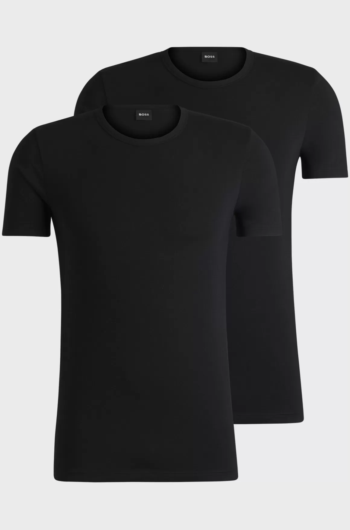 HUGO BOSS Pakke Med To T-shirtundertrøjer I Bomuld Med Stræk Med Logo