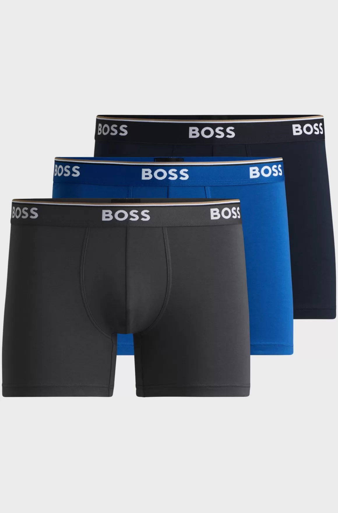 HUGO BOSS Pakke Med Tre Boxer-underbukser I Bomuld Med Stræk Med Logoer
