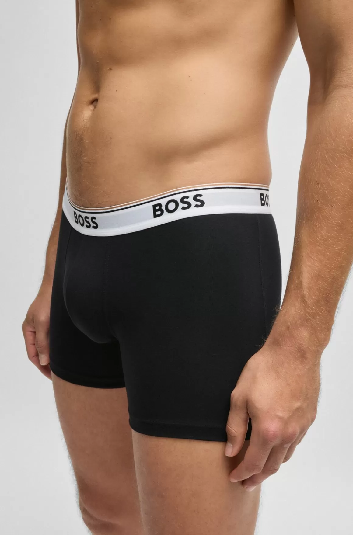 HUGO BOSS Pakke Med Tre Boxer-underbukser I Bomuld Med Stræk Med Logoer