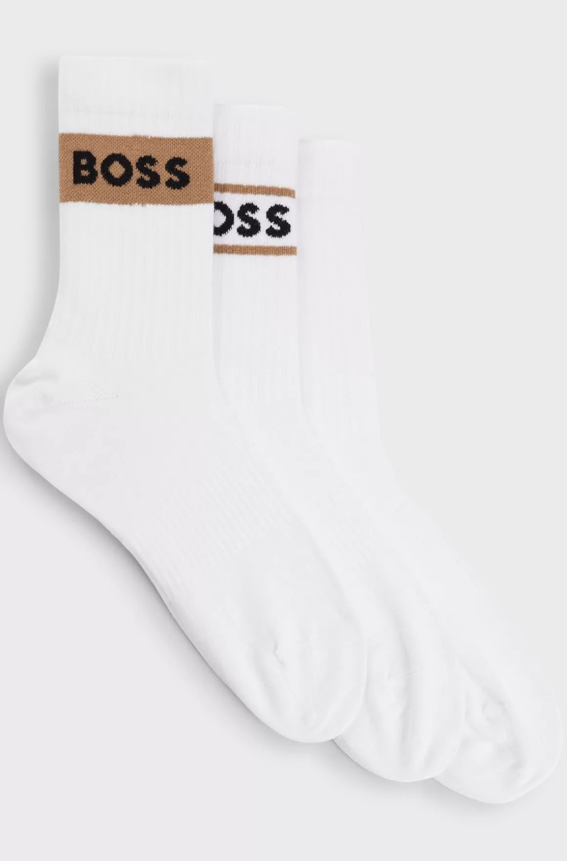 HUGO BOSS Pakke Med Tre Par Korte Strømper I Bomuldsblanding Med Logoer