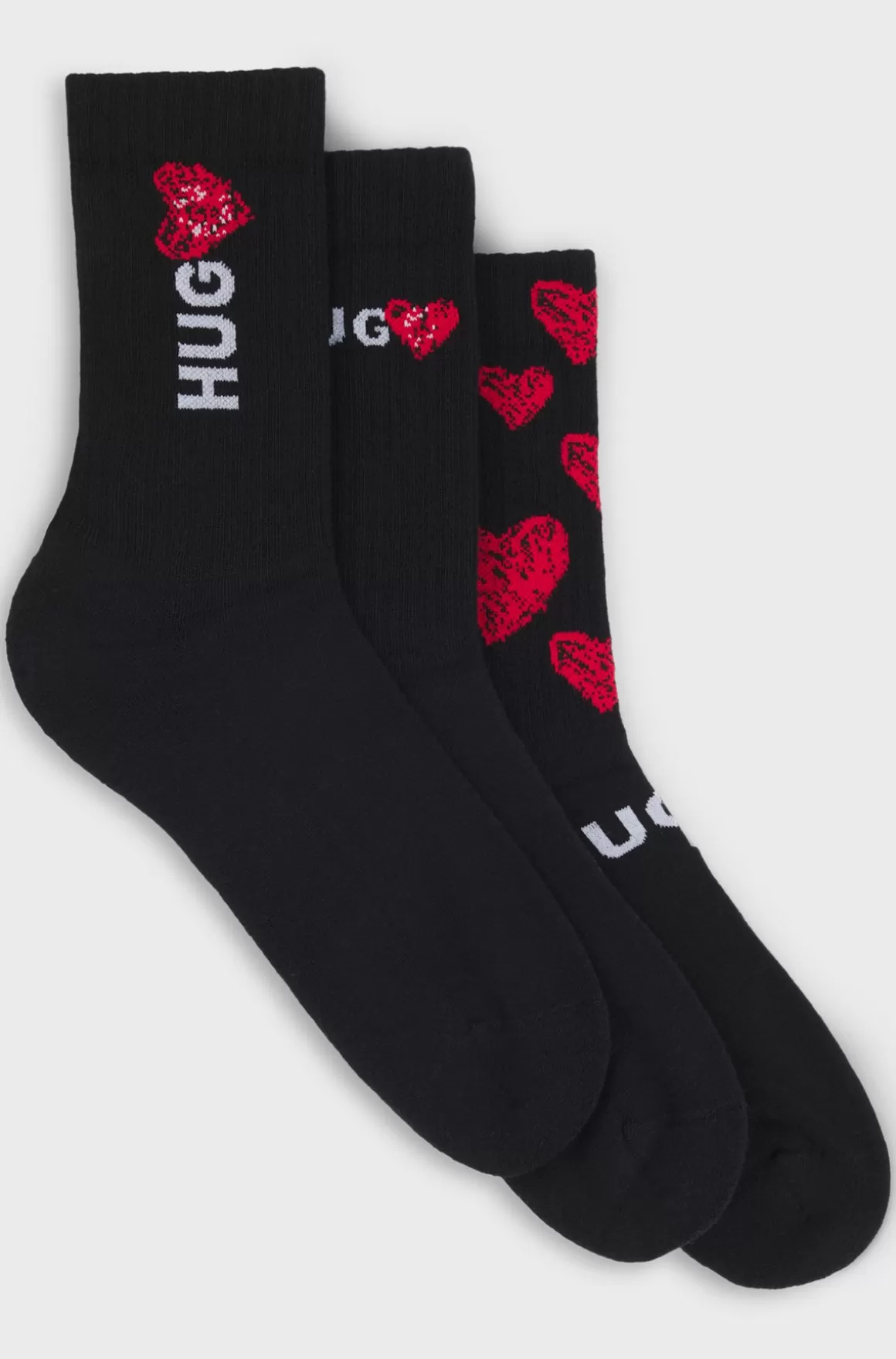 HUGO BOSS Pakke Med Tre Par Strømper Med Hjertemotiv
