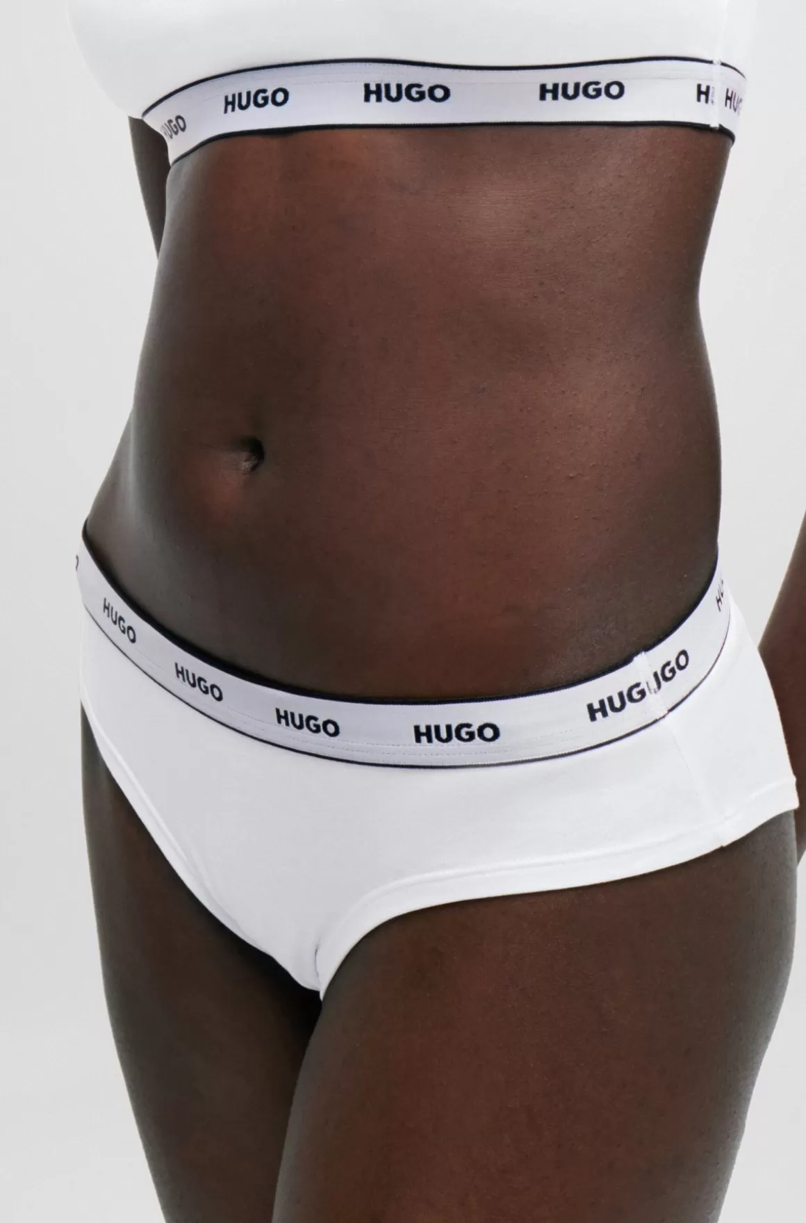 HUGO BOSS Pakke Med Tre Par Trusser I Bomuld Med Stræk Og Logolinning