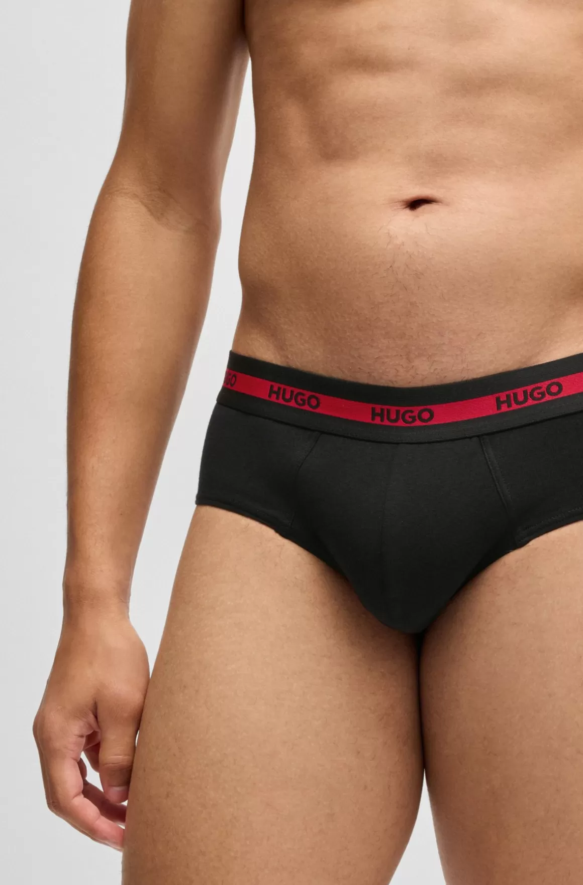 HUGO BOSS Pakke Med Tre Par Underbukser I Bomuld Med Stræk Og Logolinning