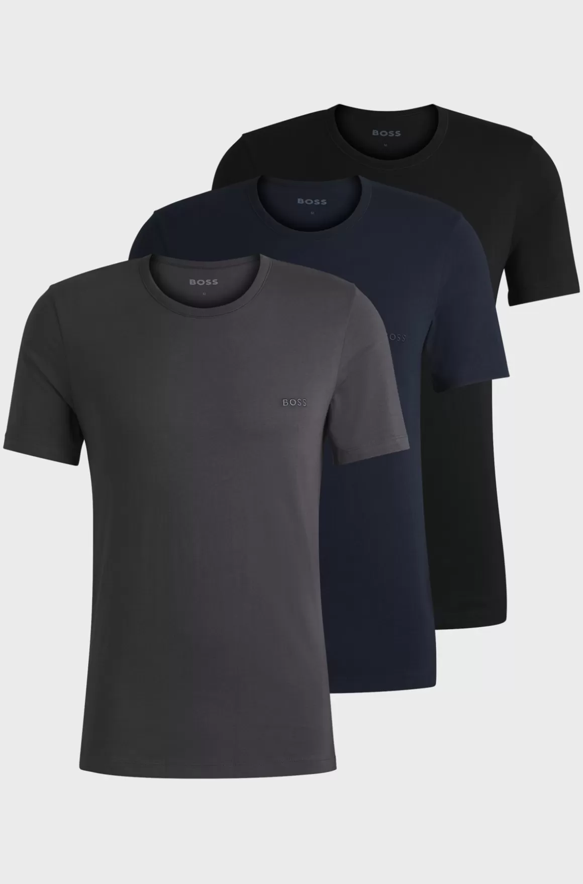 HUGO BOSS Pakke Med Tre T-shirts I Bomuld Med Broderet Logo
