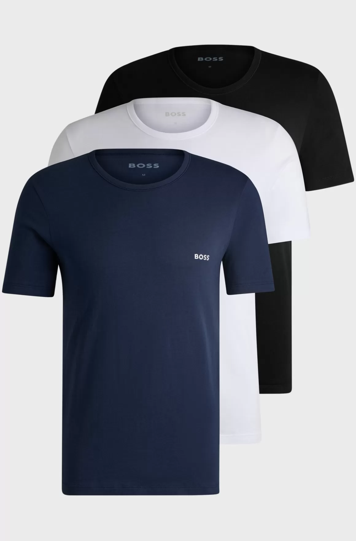 HUGO BOSS Pakke Med Tre T-shirts I Bomuld Med Broderet Logo