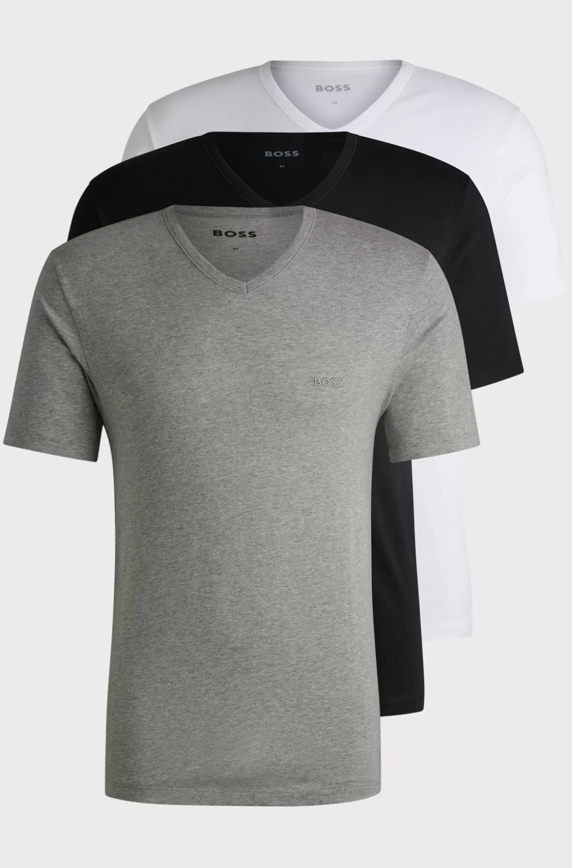 HUGO BOSS Pakke Med Tre T-shirts Med V-hals I Bomuldsjersey