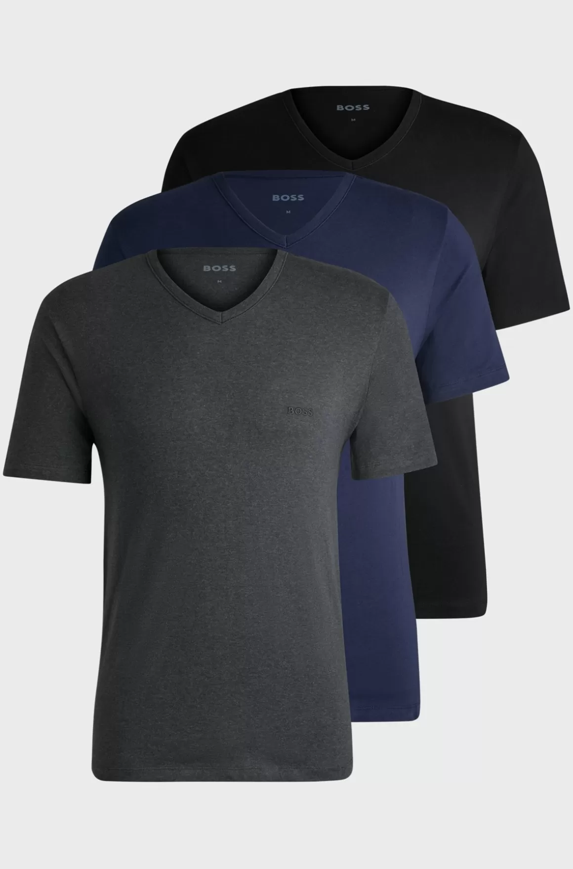 HUGO BOSS Pakke Med Tre T-shirts Med V-hals I Bomuldsjersey