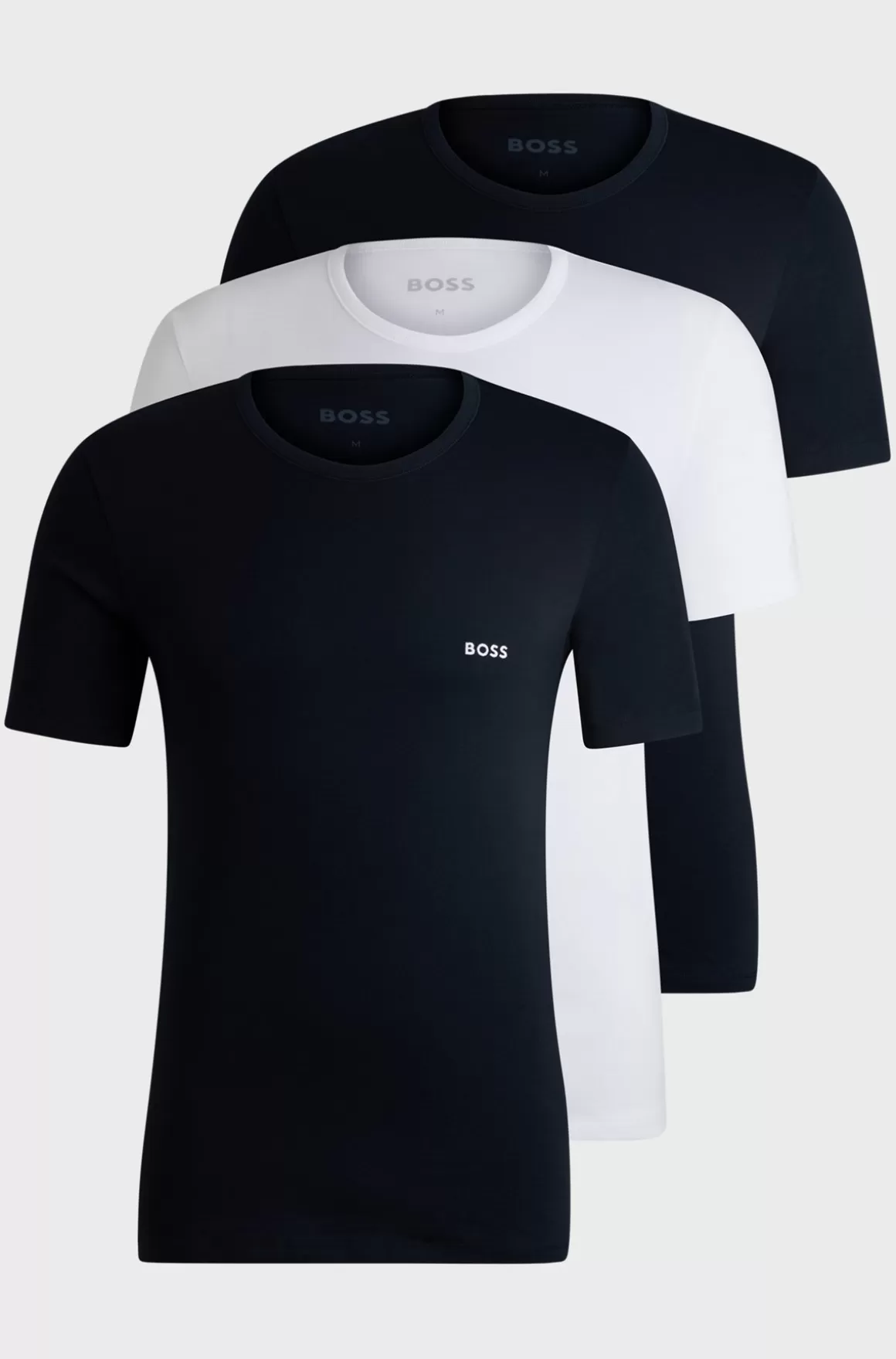 HUGO BOSS Pakke Med Tre T-shirts Til Undertøj I Bomuld Og Med Mærke