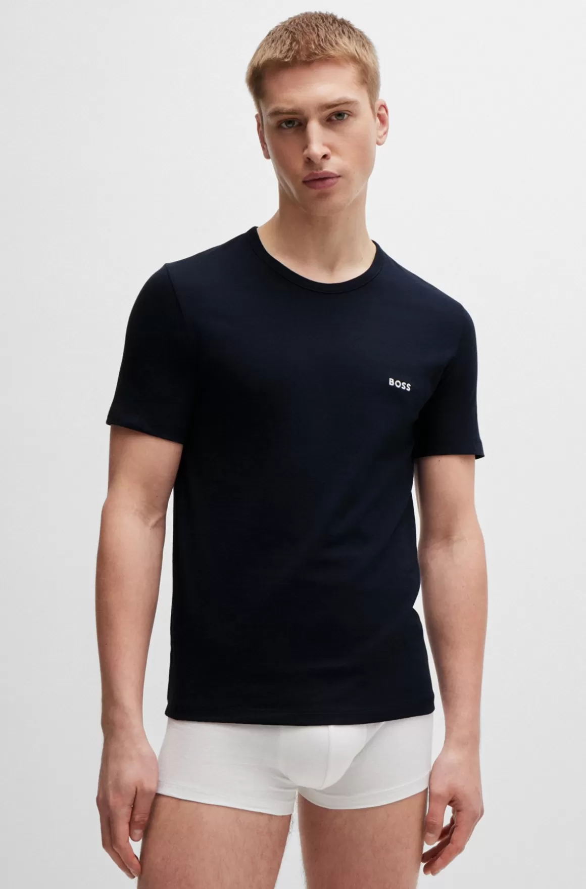 HUGO BOSS Pakke Med Tre T-shirts Til Undertøj I Bomuld Og Med Mærke