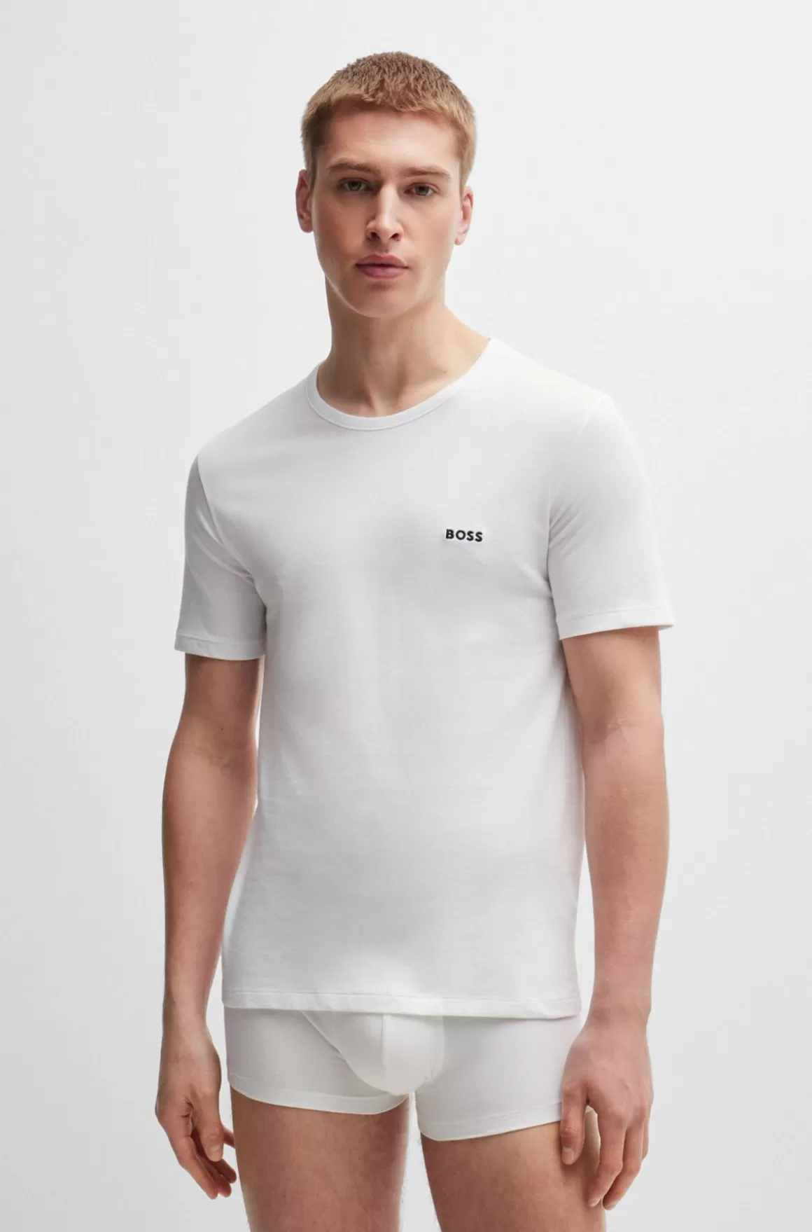 HUGO BOSS Pakke Med Tre T-shirts Til Undertøj I Bomuld Og Med Mærke