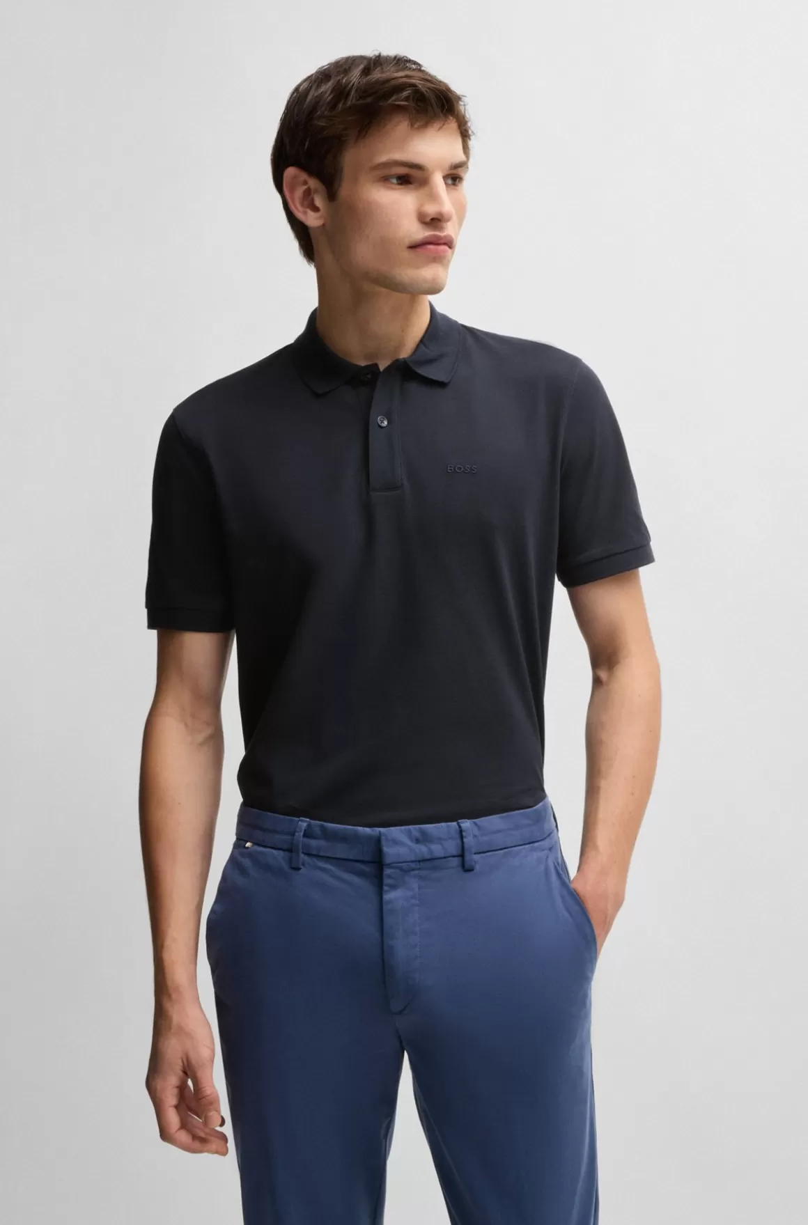 HUGO BOSS Pallas Poloshirt Med Regular Fit I Bomuld Med Broderet Logo