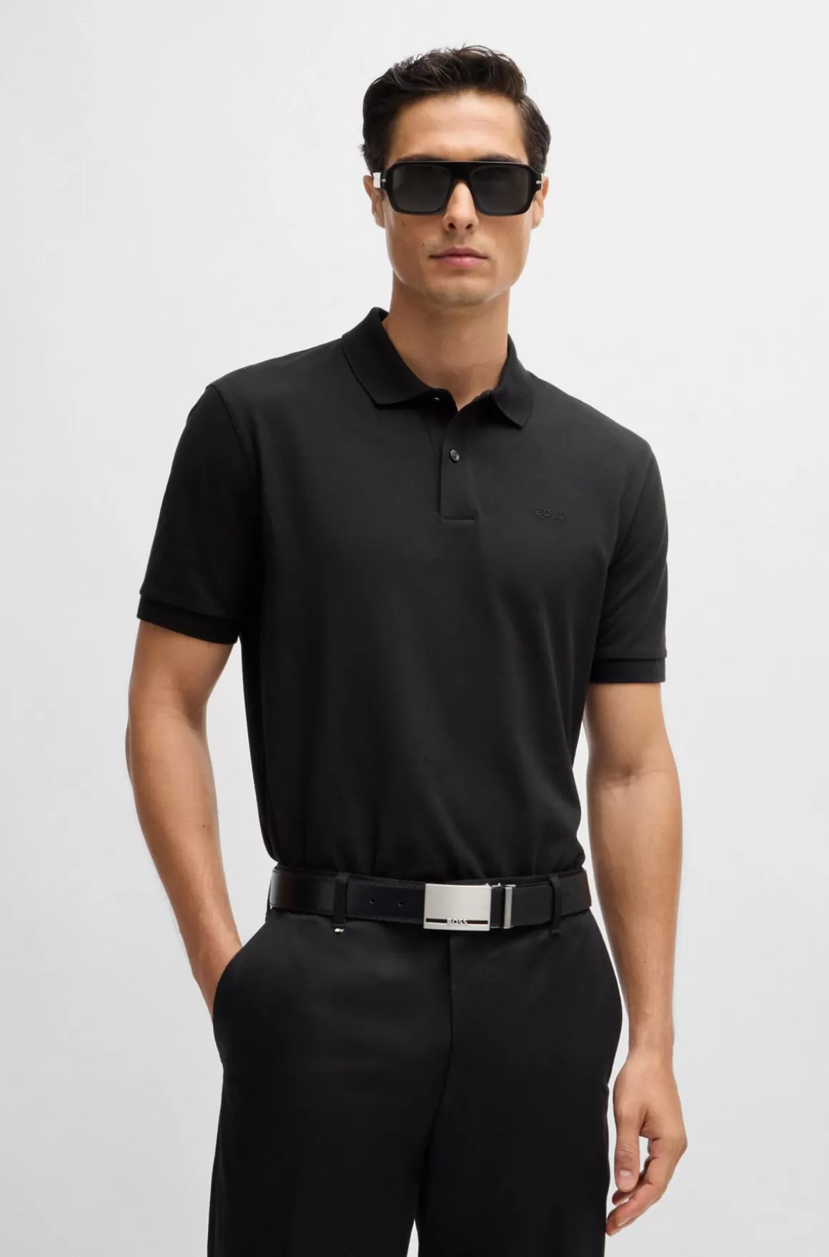 HUGO BOSS Pallas Poloshirt Med Regular Fit I Bomuld Med Broderet Logo