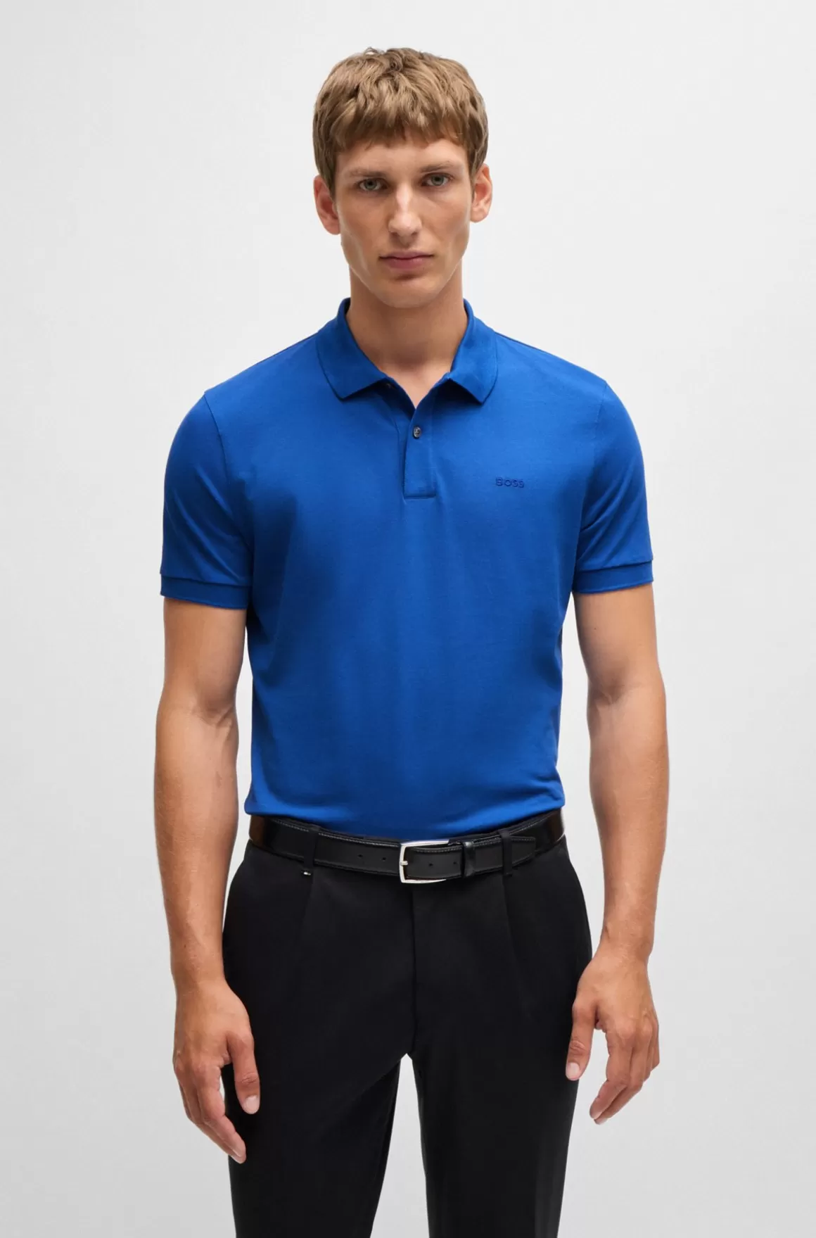HUGO BOSS Pallas Poloshirt Med Regular Fit I Bomuld Med Broderet Logo