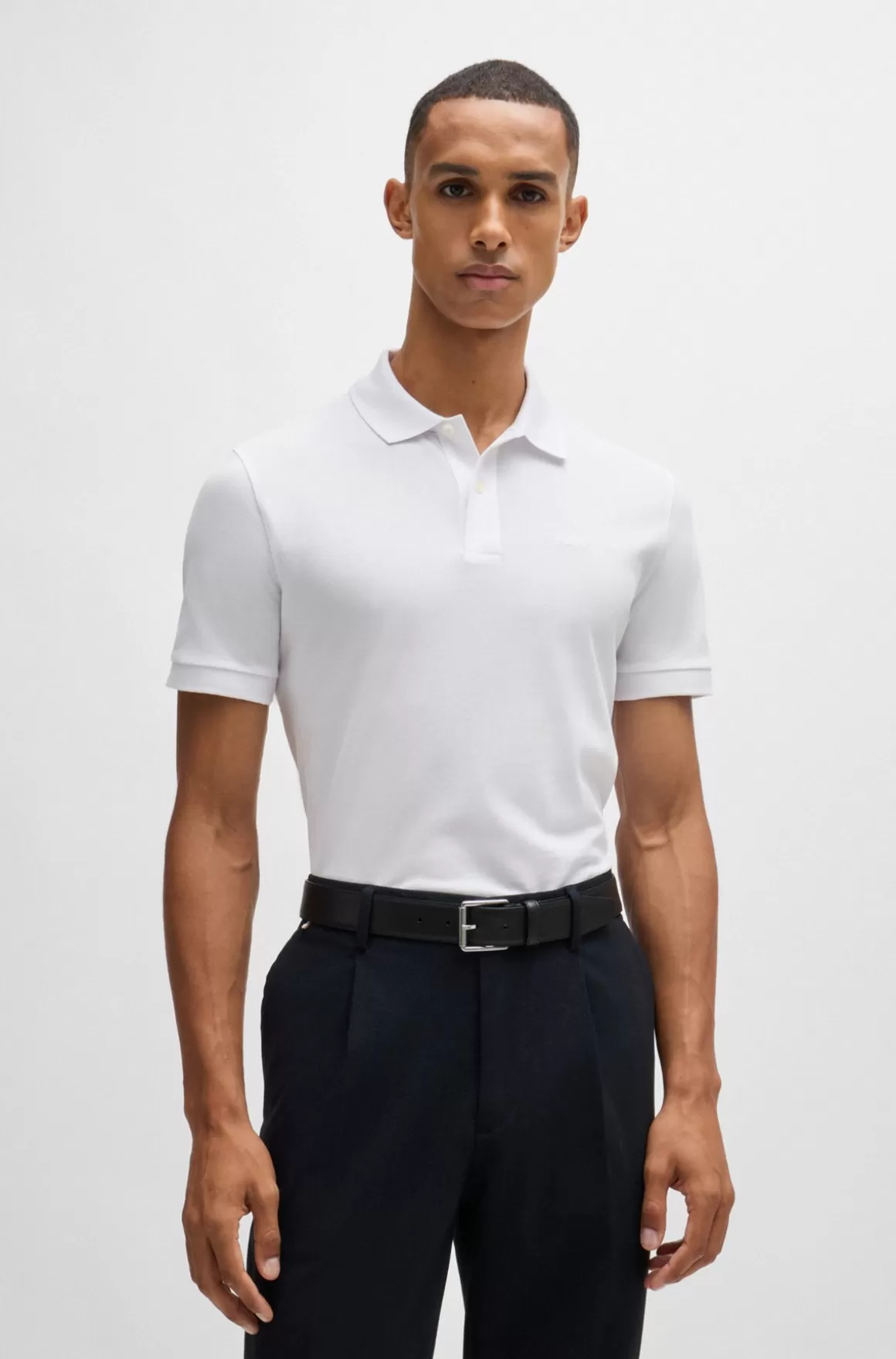 HUGO BOSS Pallas Poloshirt Med Regular Fit I Bomuld Med Broderet Logo