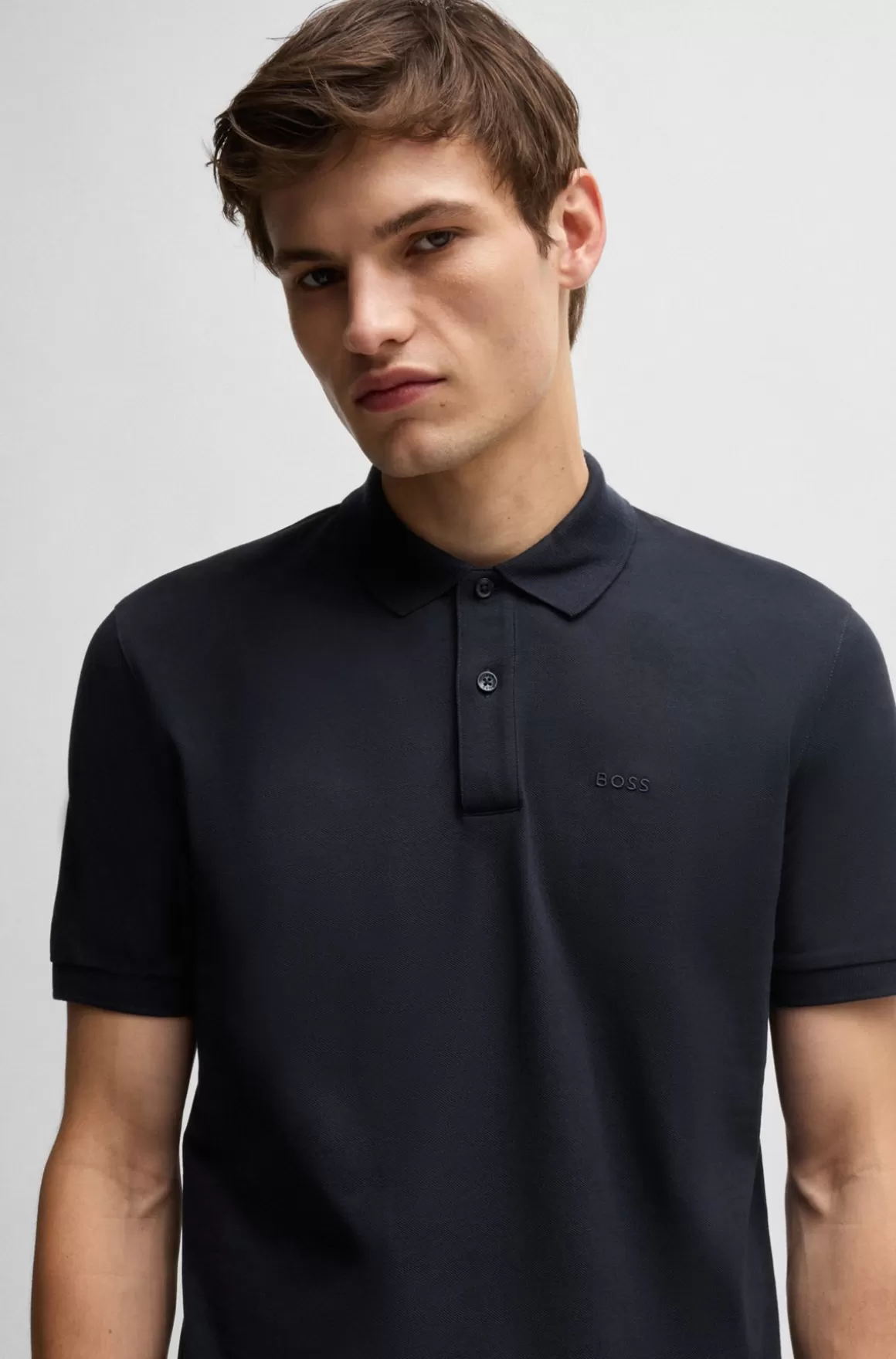 HUGO BOSS Pallas Poloshirt Med Regular Fit I Bomuld Med Broderet Logo