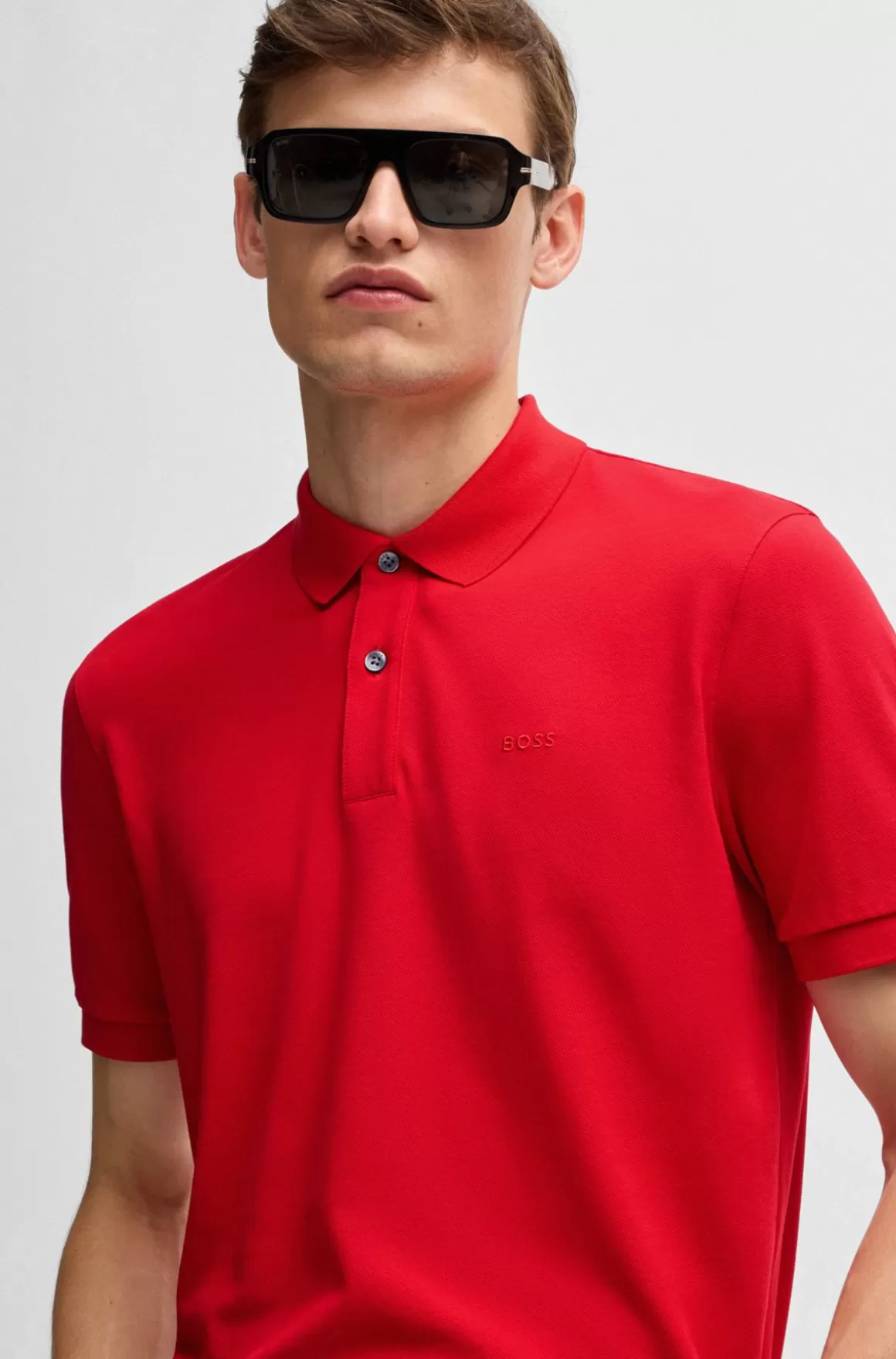 HUGO BOSS Pallas Poloshirt Med Regular Fit I Bomuld Med Broderet Logo