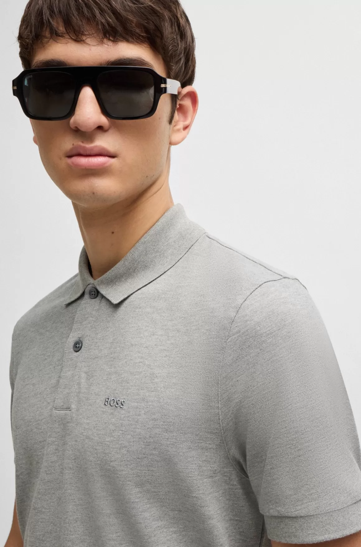 HUGO BOSS Pallas Poloshirt Med Regular Fit I Bomuld Med Broderet Logo