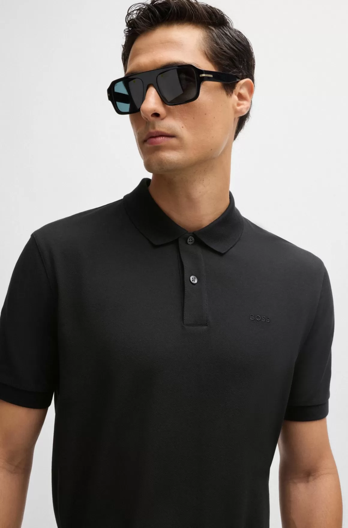 HUGO BOSS Pallas Poloshirt Med Regular Fit I Bomuld Med Broderet Logo