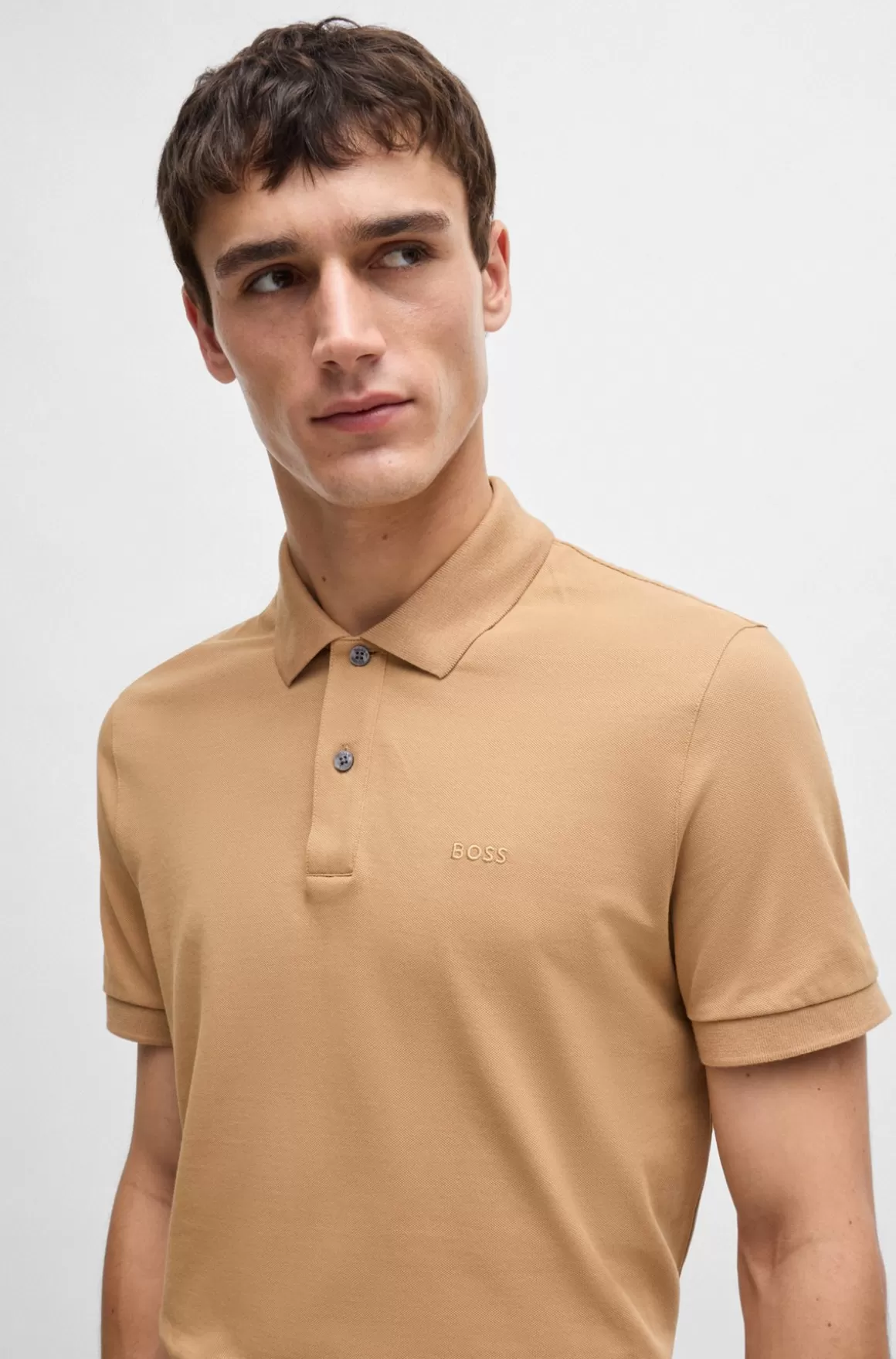 HUGO BOSS Pallas Poloshirt Med Regular Fit I Bomuld Med Broderet Logo