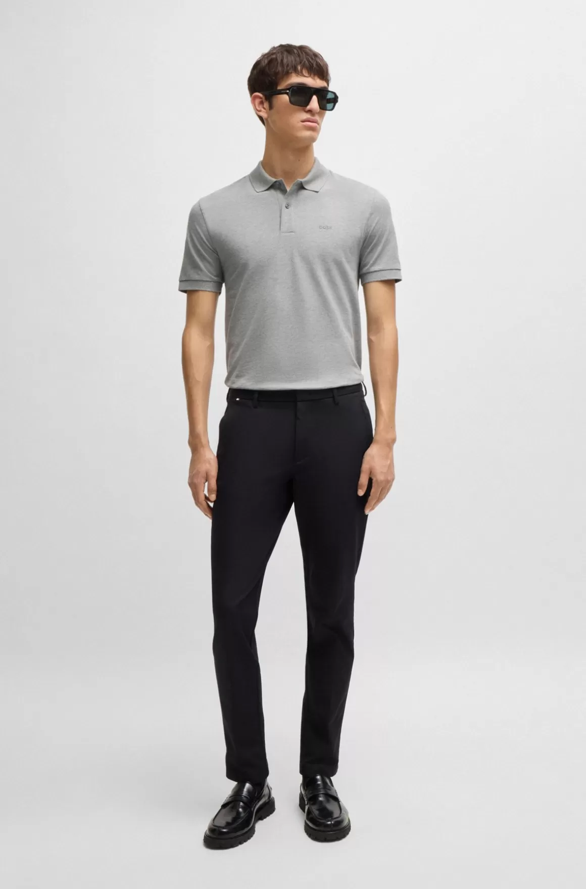 HUGO BOSS Pallas Poloshirt Med Regular Fit I Bomuld Med Broderet Logo