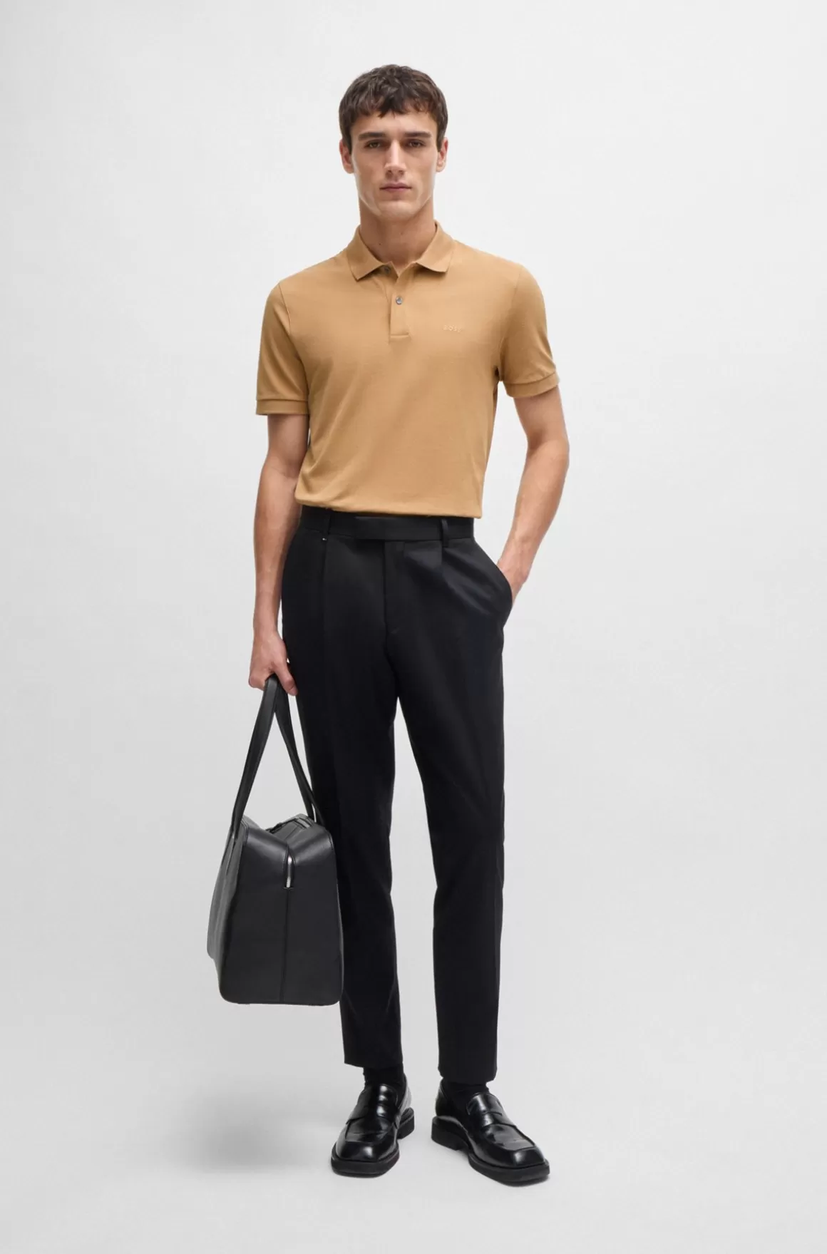 HUGO BOSS Pallas Poloshirt Med Regular Fit I Bomuld Med Broderet Logo