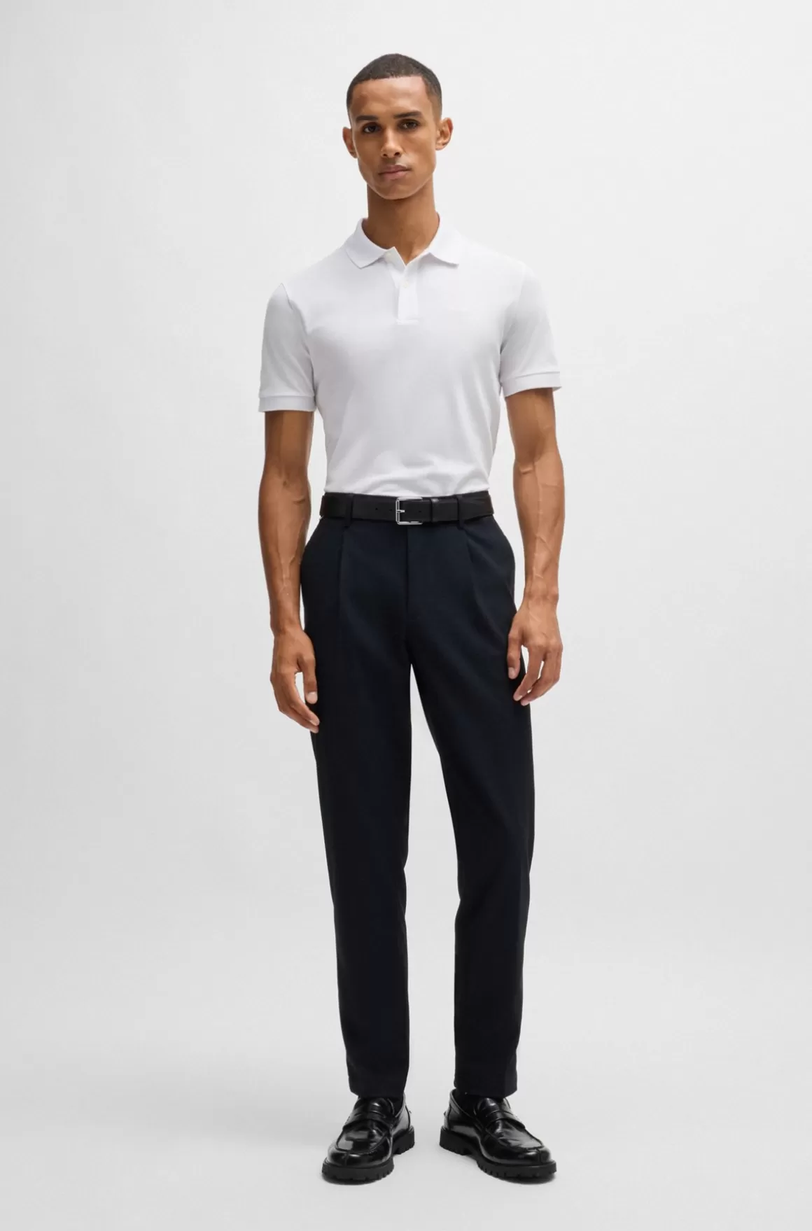 HUGO BOSS Pallas Poloshirt Med Regular Fit I Bomuld Med Broderet Logo