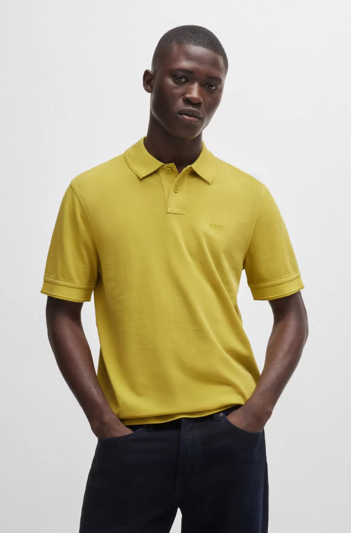 HUGO BOSS Poloshirt I Bomuldspiqué Med Logoprint