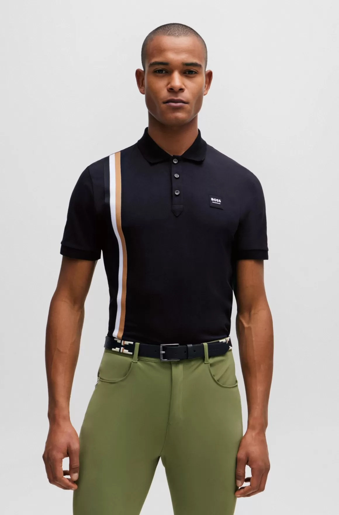 HUGO BOSS Poloshirt Til Hestesport I Strækbomuld Med Logomærke I Silikone