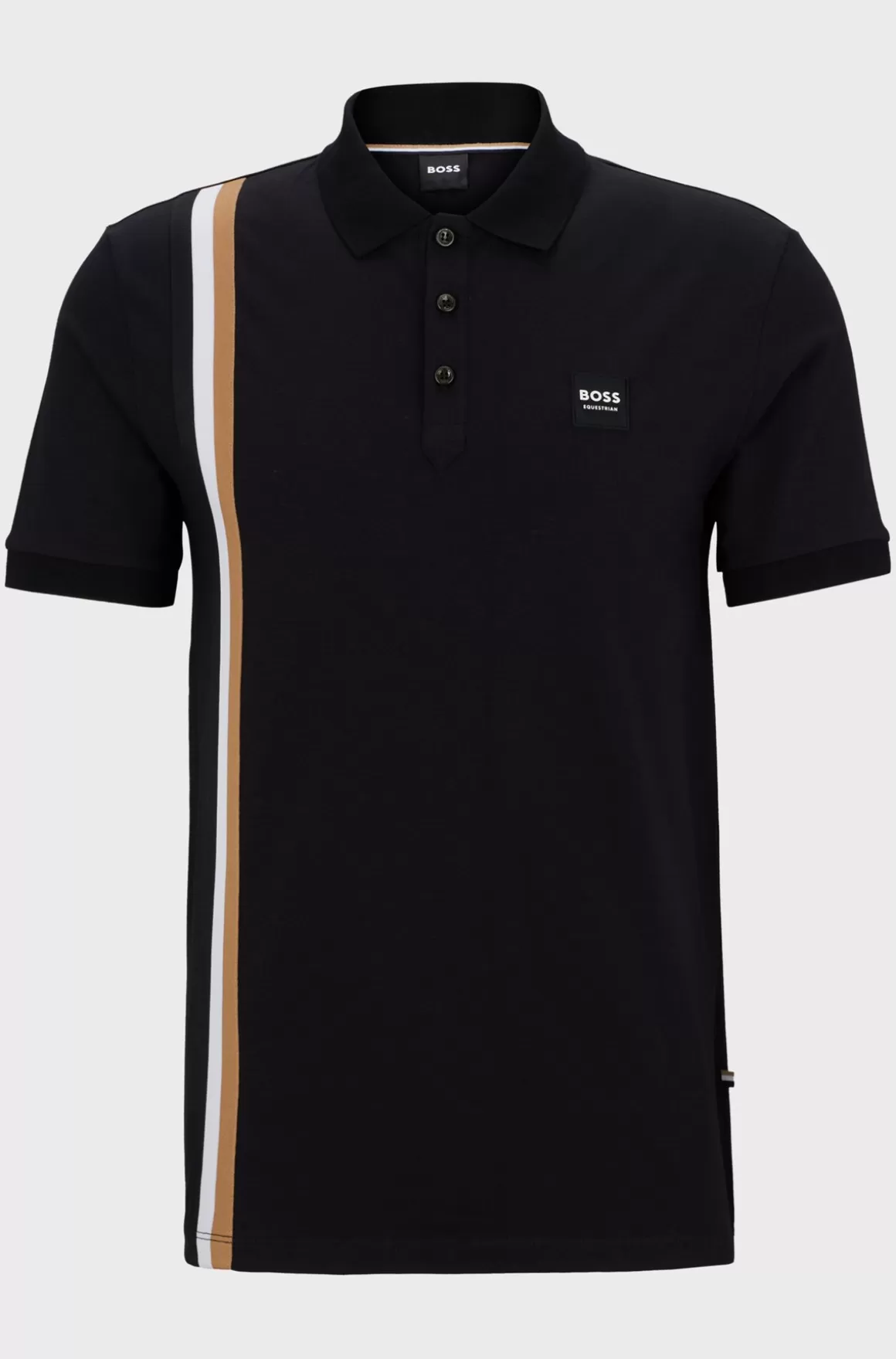 HUGO BOSS Poloshirt Til Hestesport I Strækbomuld Med Logomærke I Silikone