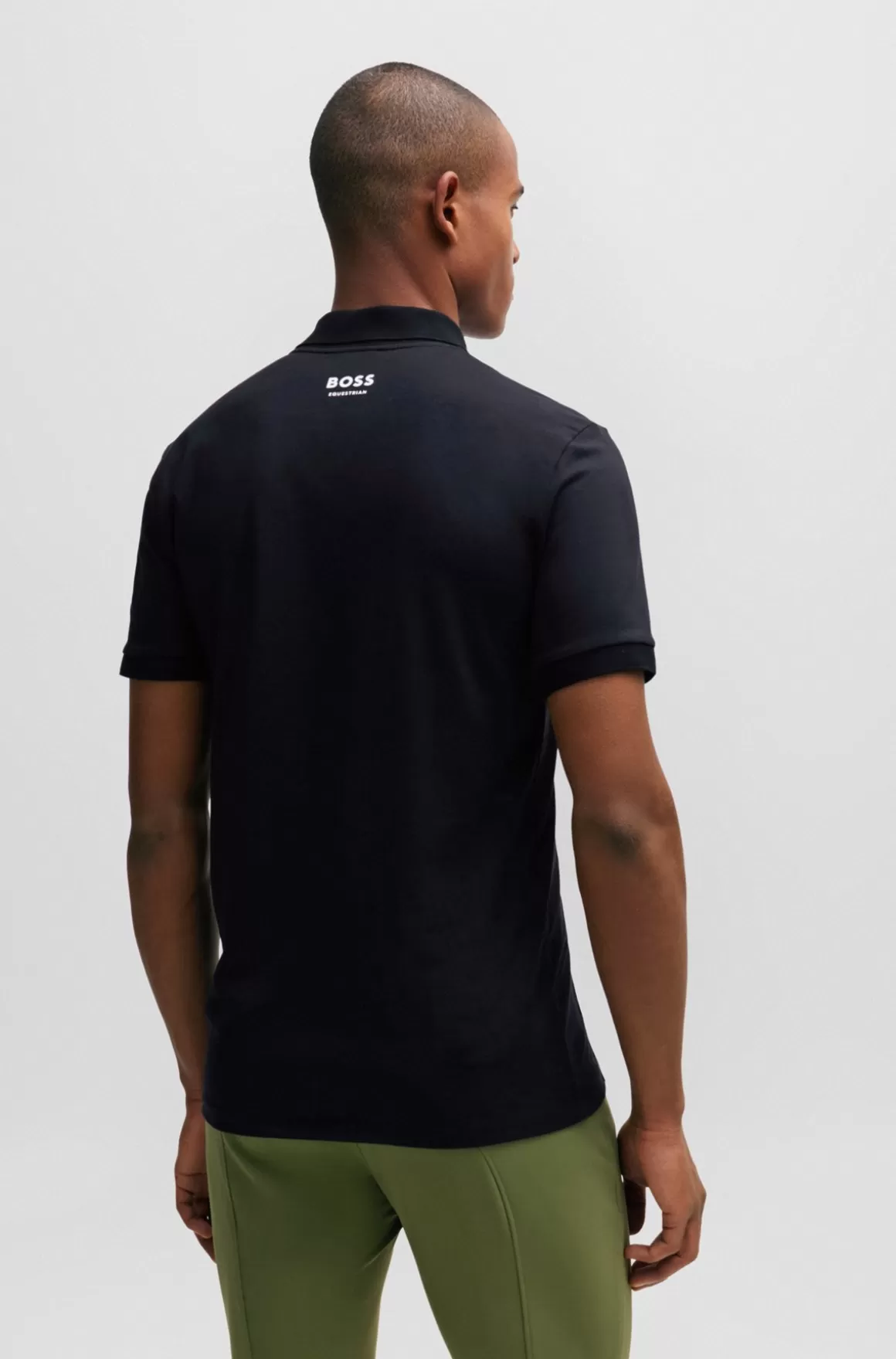HUGO BOSS Poloshirt Til Hestesport I Strækbomuld Med Logomærke I Silikone