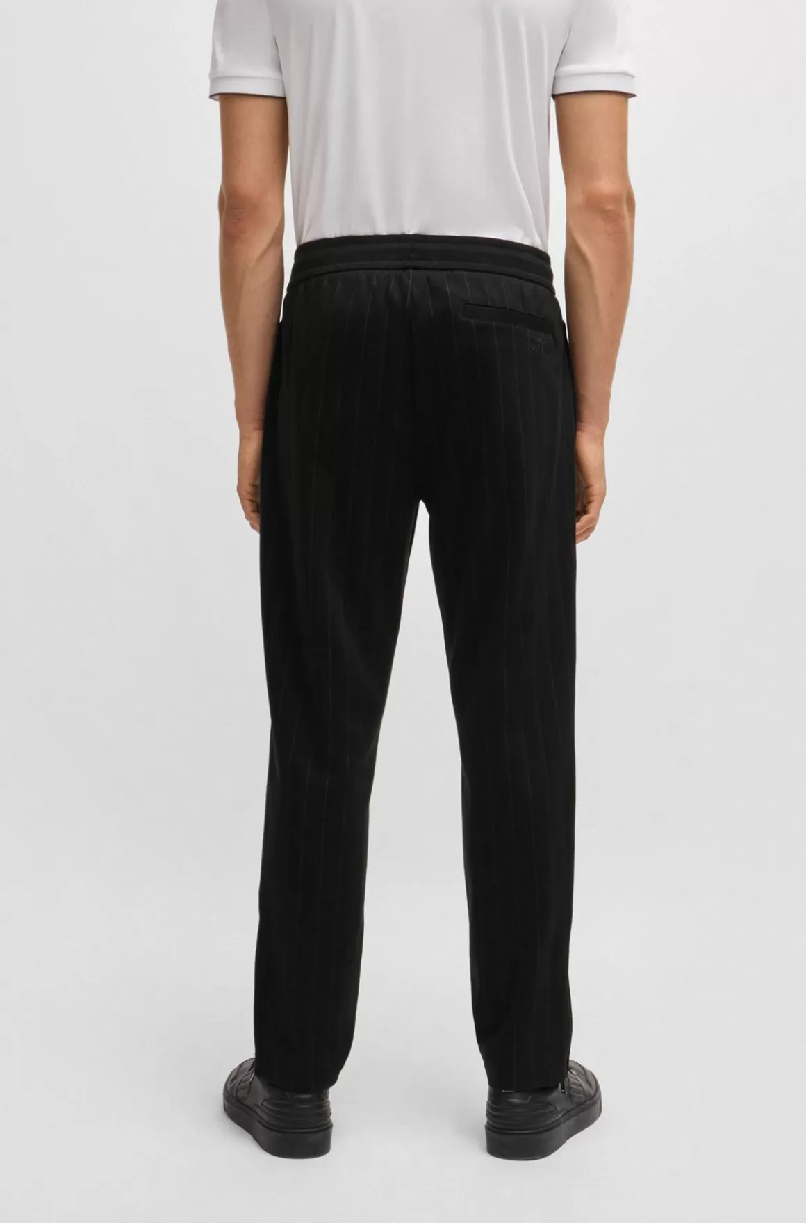 HUGO BOSS Porsche X BOSS Tracksuit-bukser I Merceriseret Bomuld Med Nålestribet Jacquard
