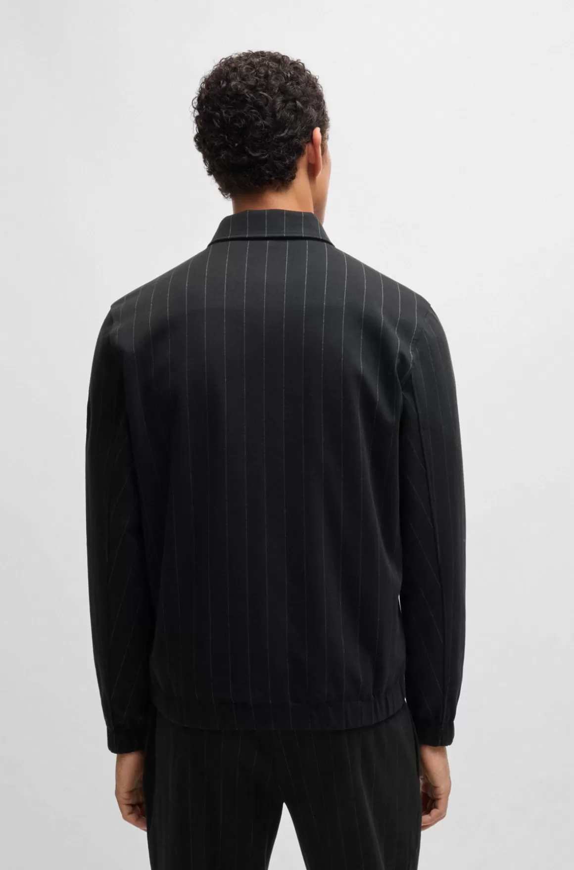 HUGO BOSS Porsche X BOSS-sweatshirt I Merceriseret Bomuld Med Nålestribet Jacquard