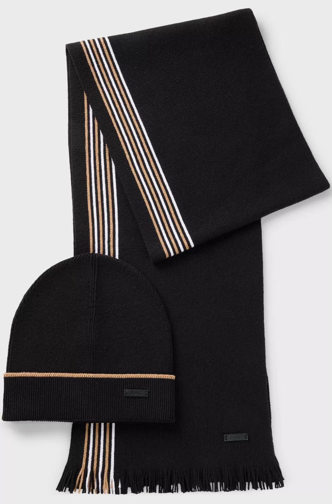 HUGO BOSS Raschelstrikket Tørklæde Og Hue I Gaveæske