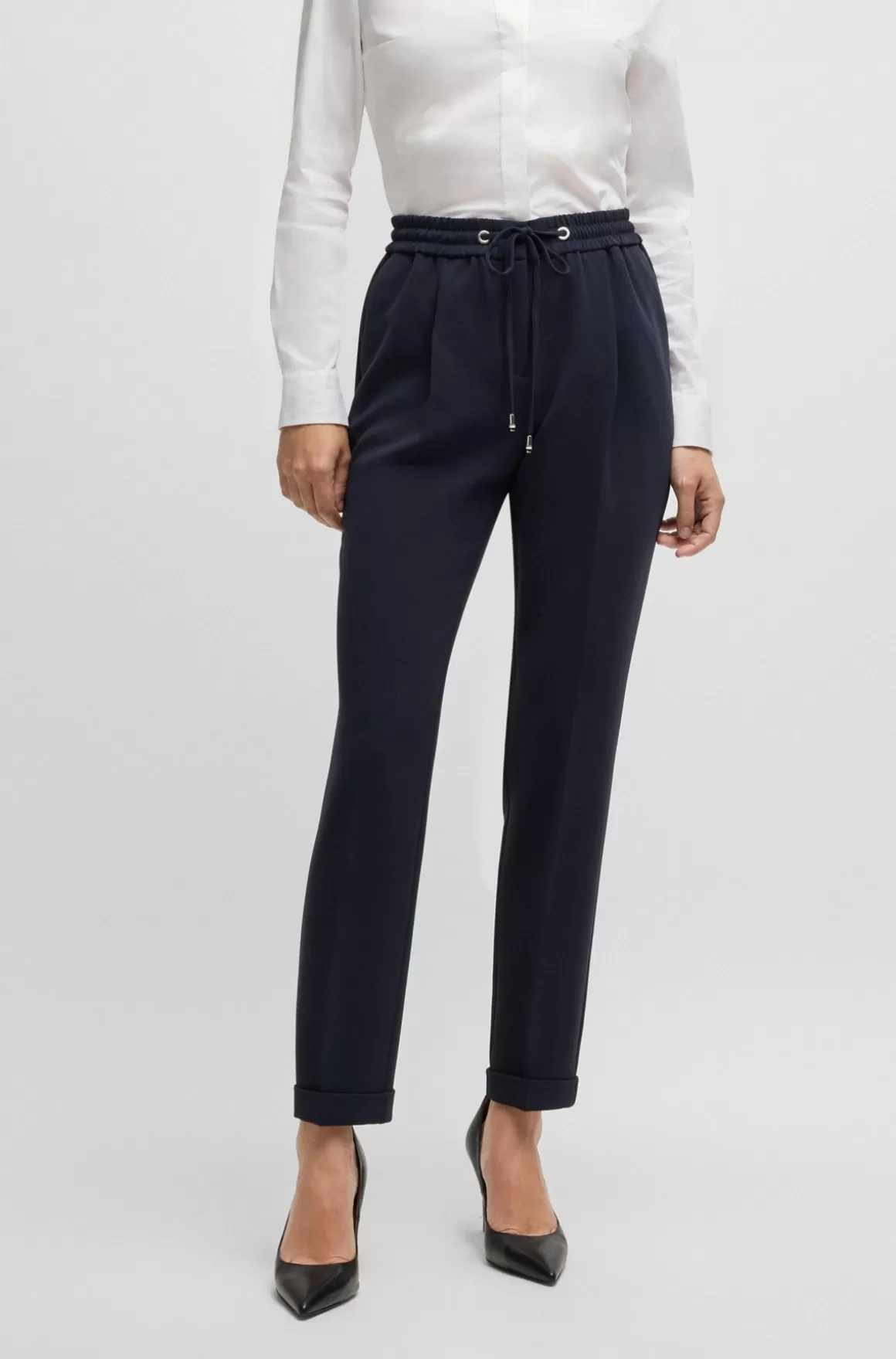 HUGO BOSS Regular Fit Bukser I Japansk Crepe
