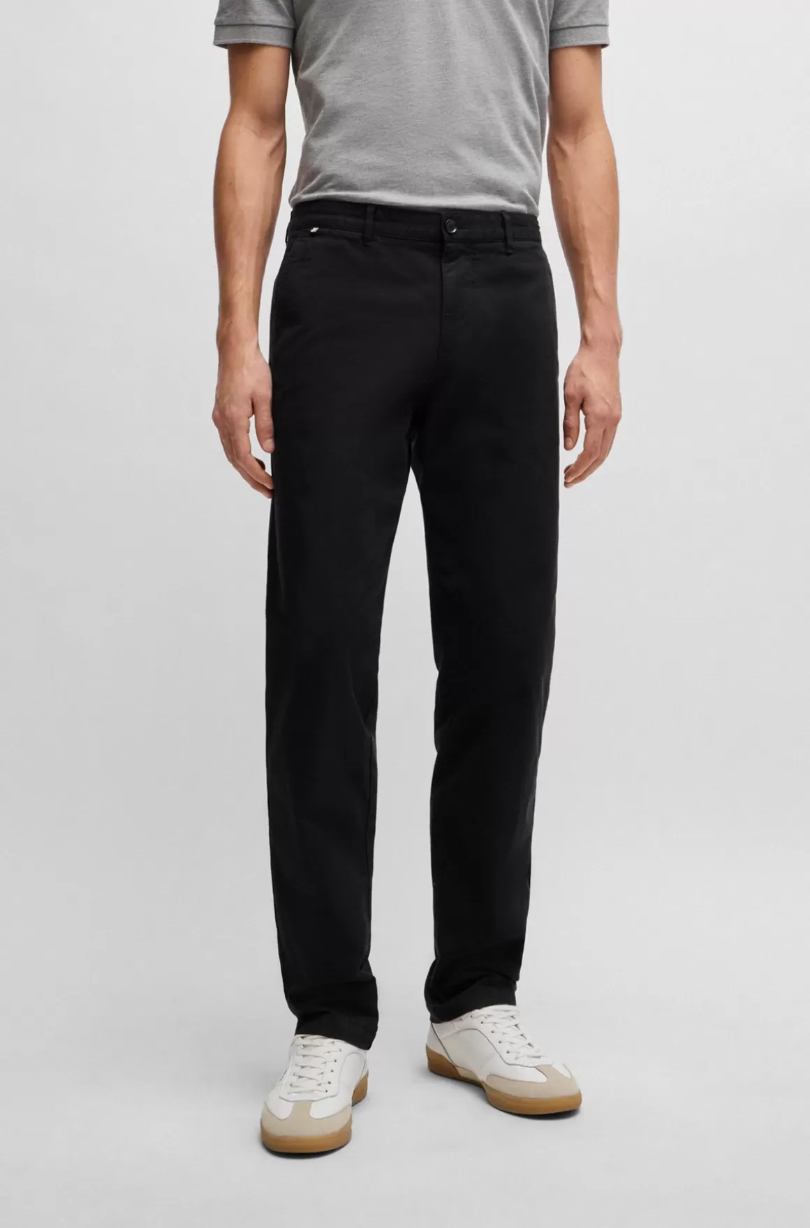 HUGO BOSS Regular Fit Chinos Og Bomuldsgabardine Med Stræk