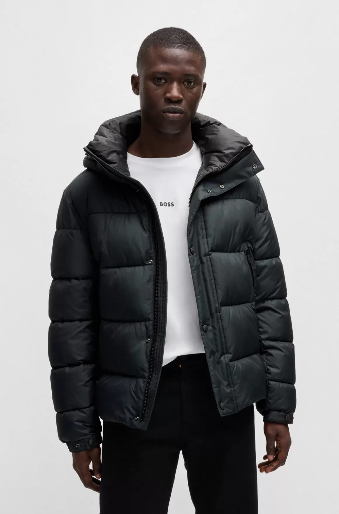 HUGO BOSS Regular Fit Dunjakke I Vandskyende Stof