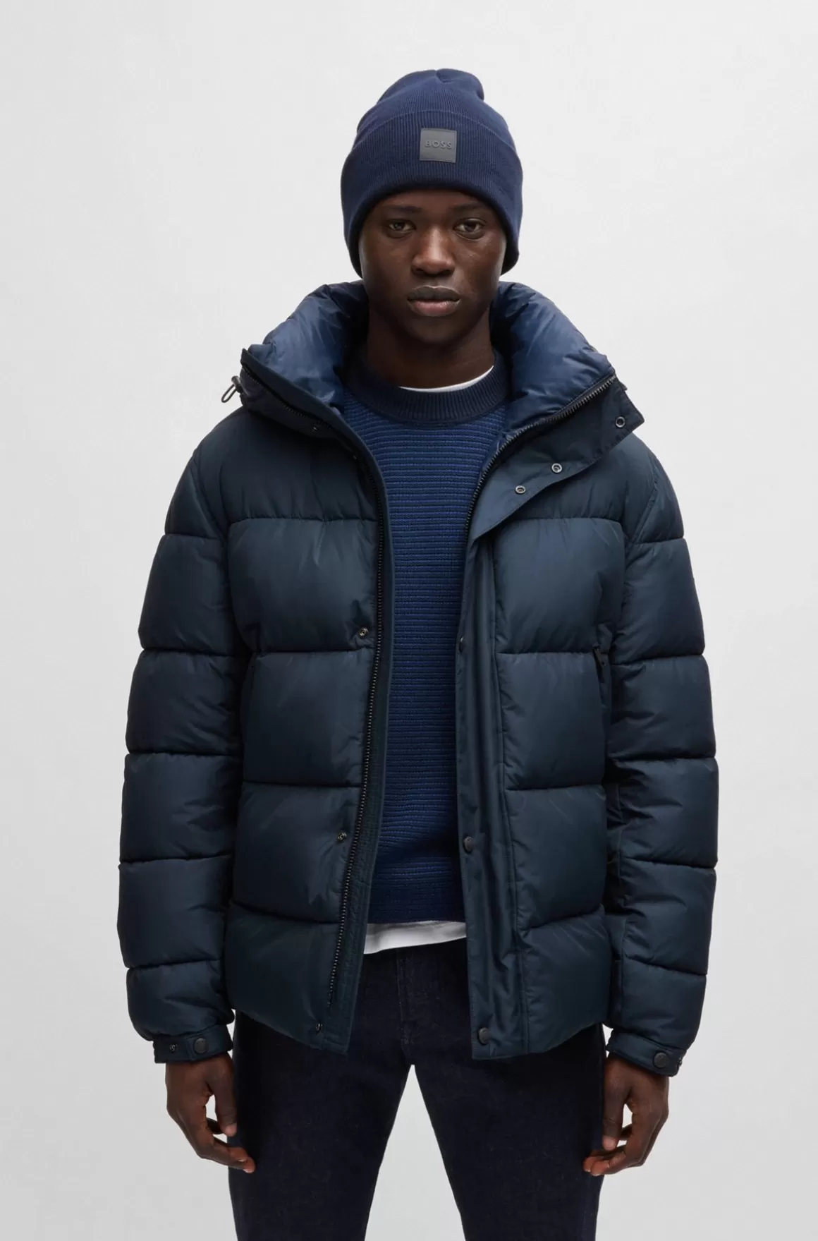 HUGO BOSS Regular Fit Dunjakke I Vandskyende Stof