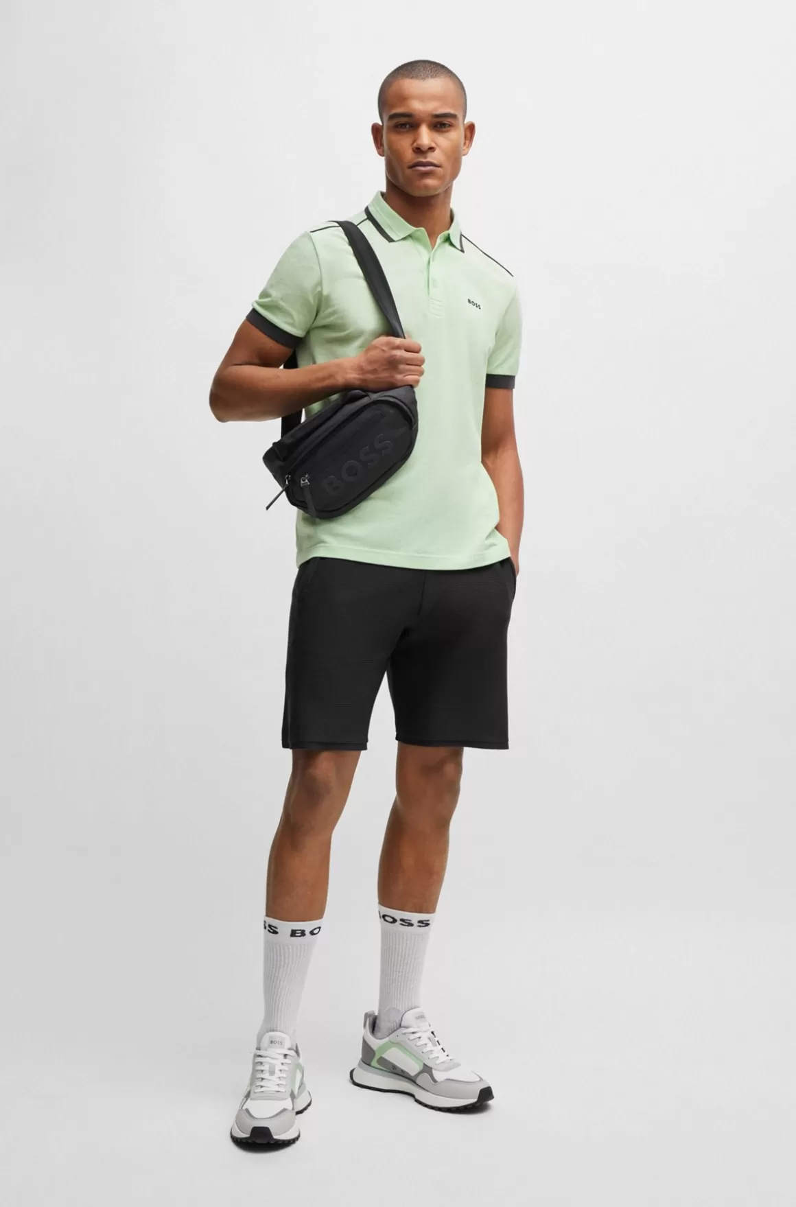 HUGO BOSS Regular Fit Shorts I Stof Med Stræk Samt Logo