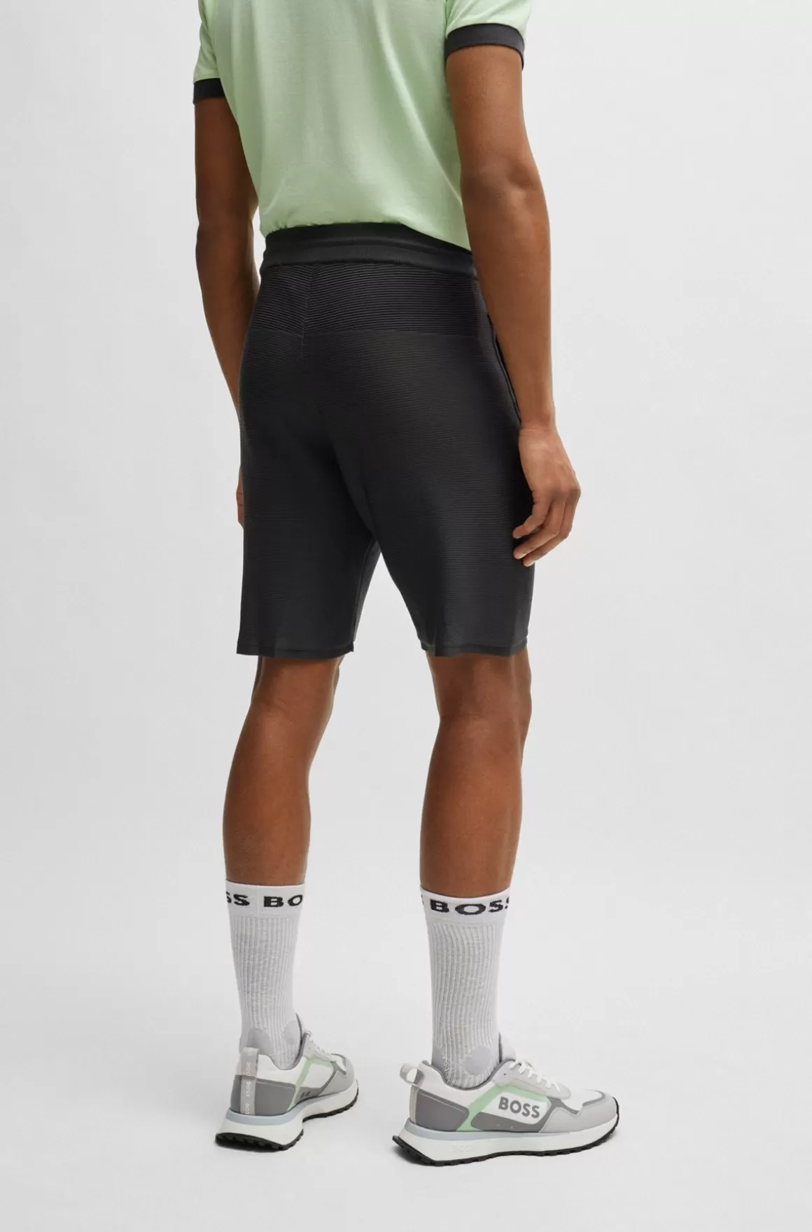 HUGO BOSS Regular Fit Shorts I Stof Med Stræk Samt Logo