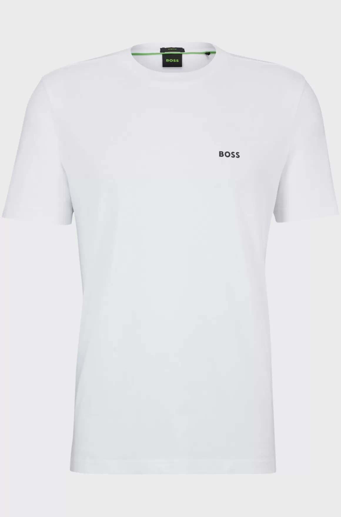 HUGO BOSS Regular Fit T-shirt I Bomuld Med Stræk Og Logo I Kontrastfarve